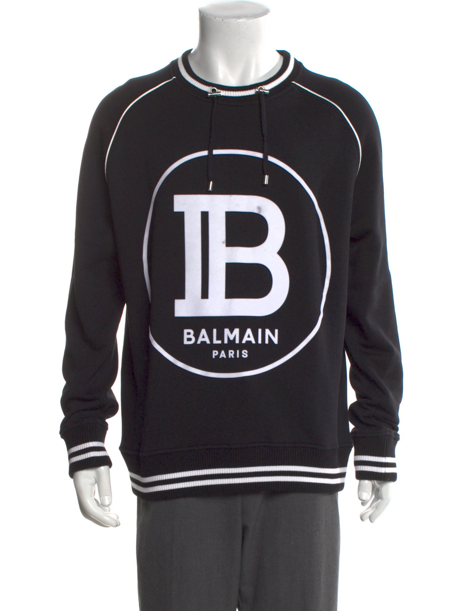 Balmain Printed Crew Neck Sweatshirt
