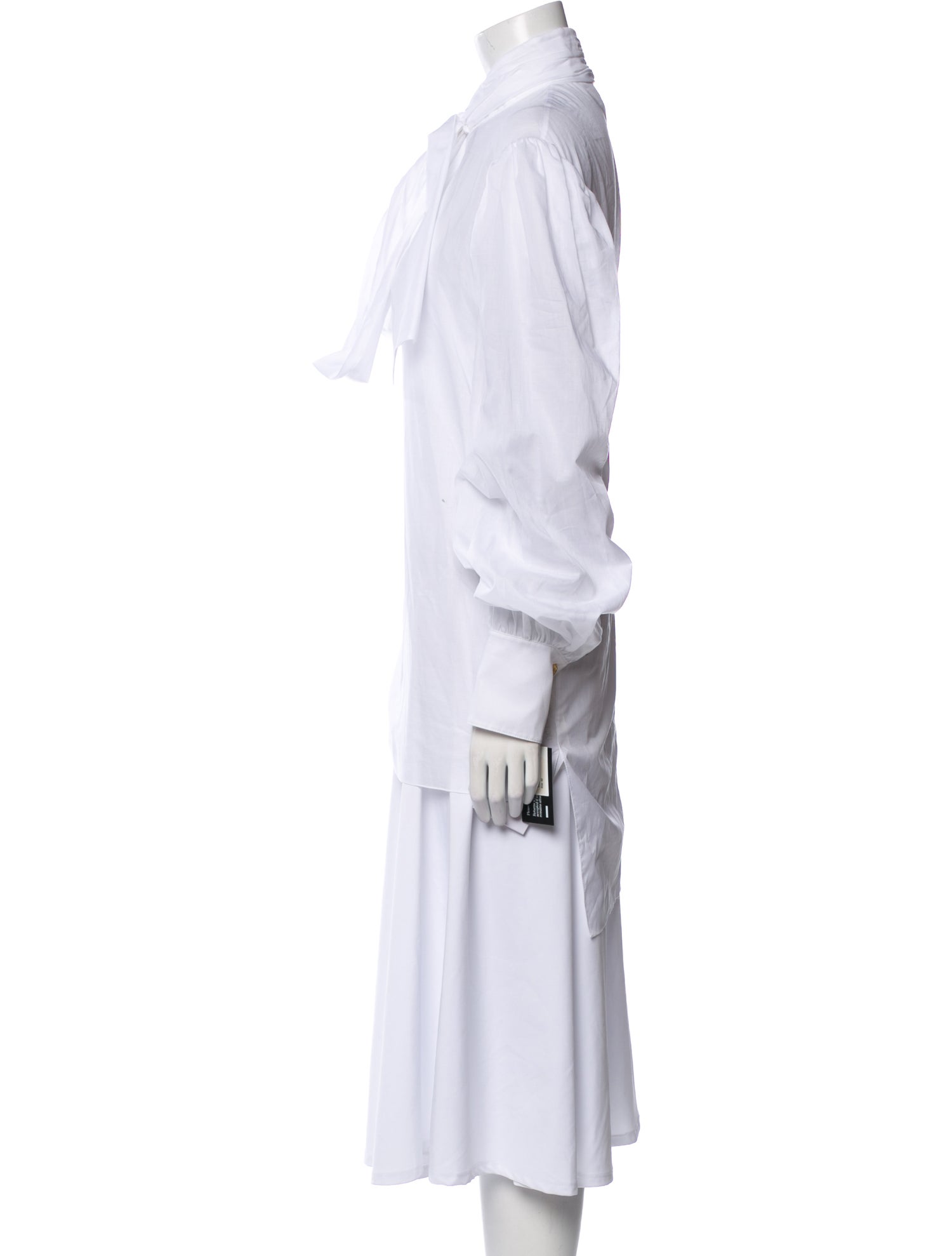 Balmain Tie Neck Long Sleeve Tunic w/ Tags