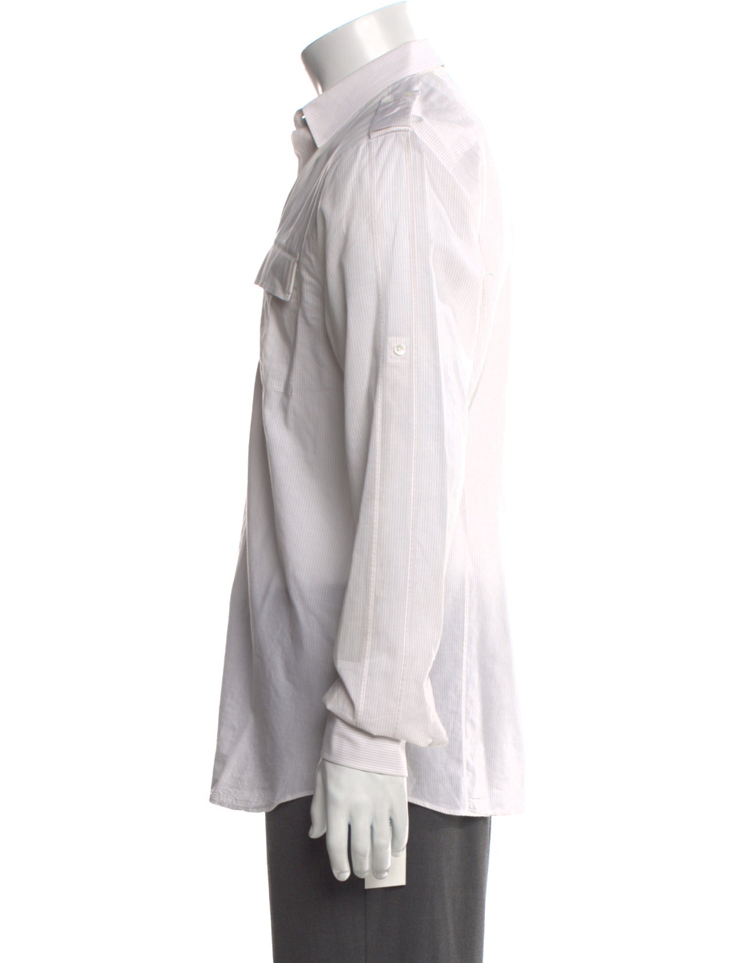 Balmain 2016 Striped Tuxedo Shirt