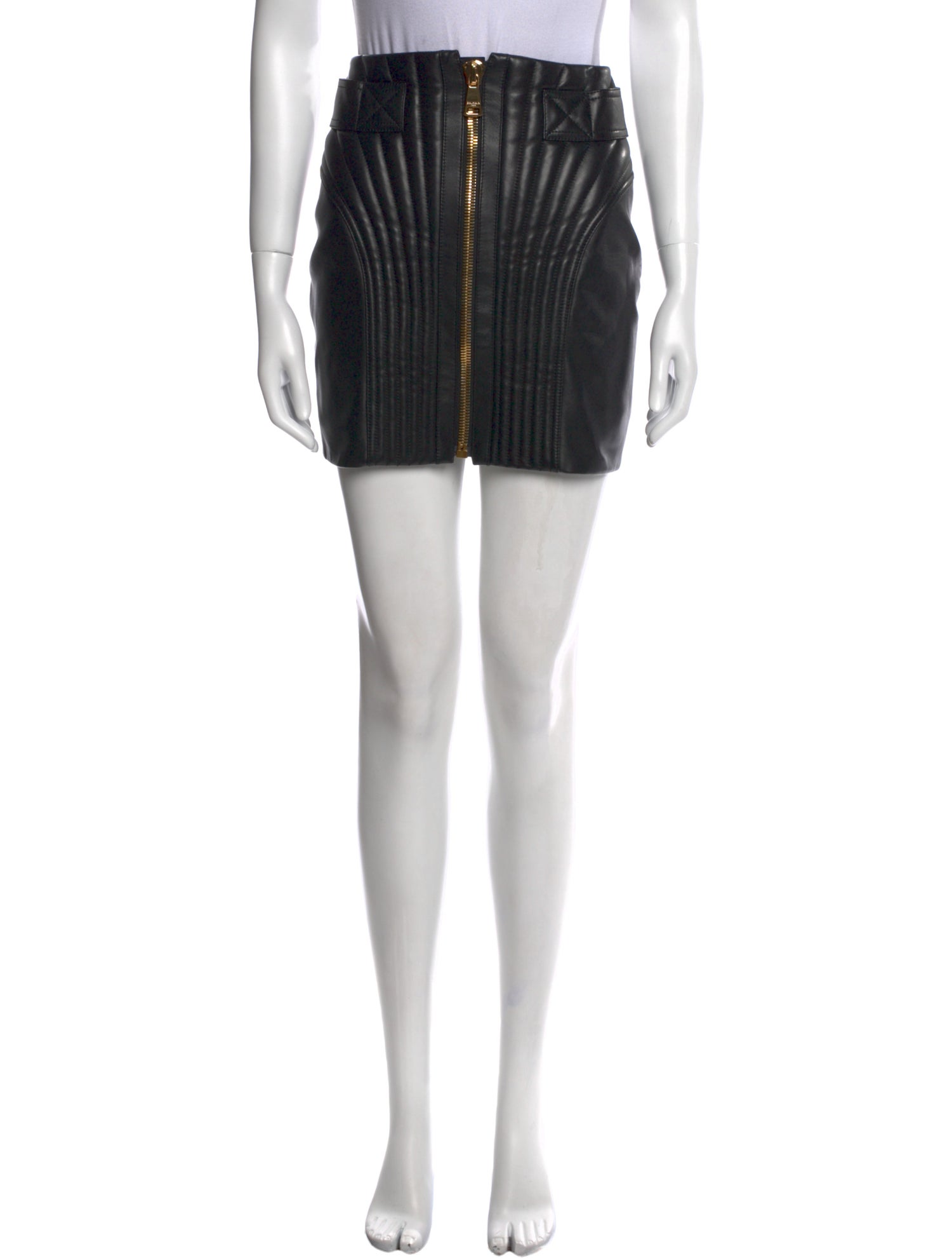 Balmain Lambskin Mini Skirt