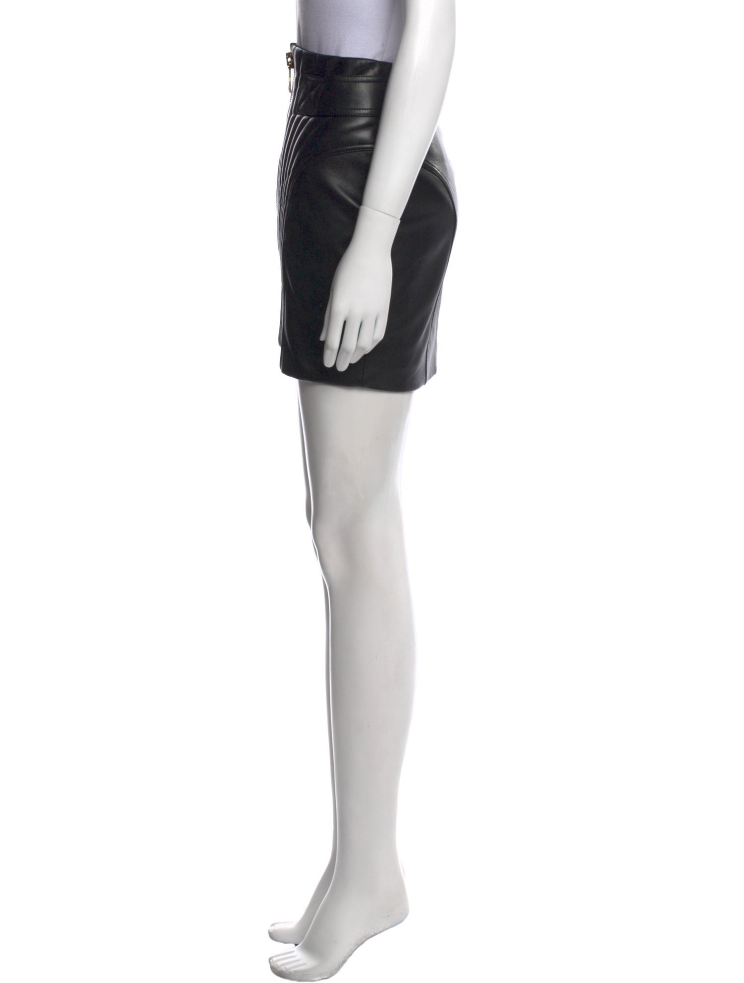 Balmain Lambskin Mini Skirt