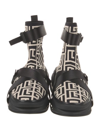 Balmain Monogram Pattern Boots