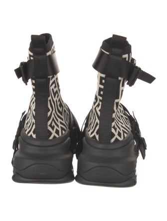Balmain Monogram Pattern Boots