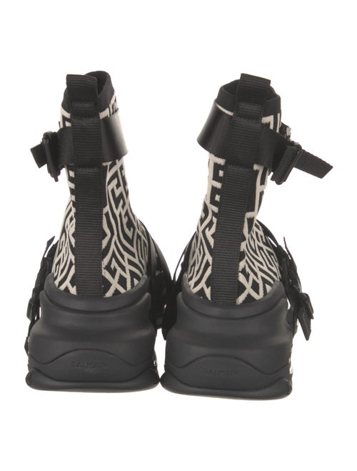 Balmain Monogram Pattern Boots