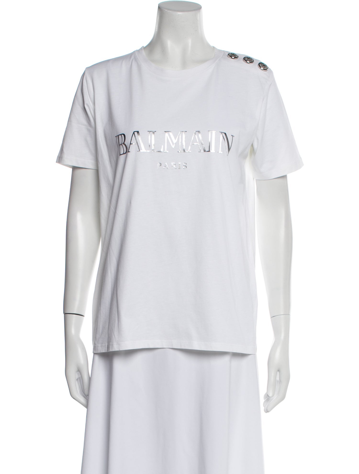 Balmain Graphic Print Crew Neck T-Shirt