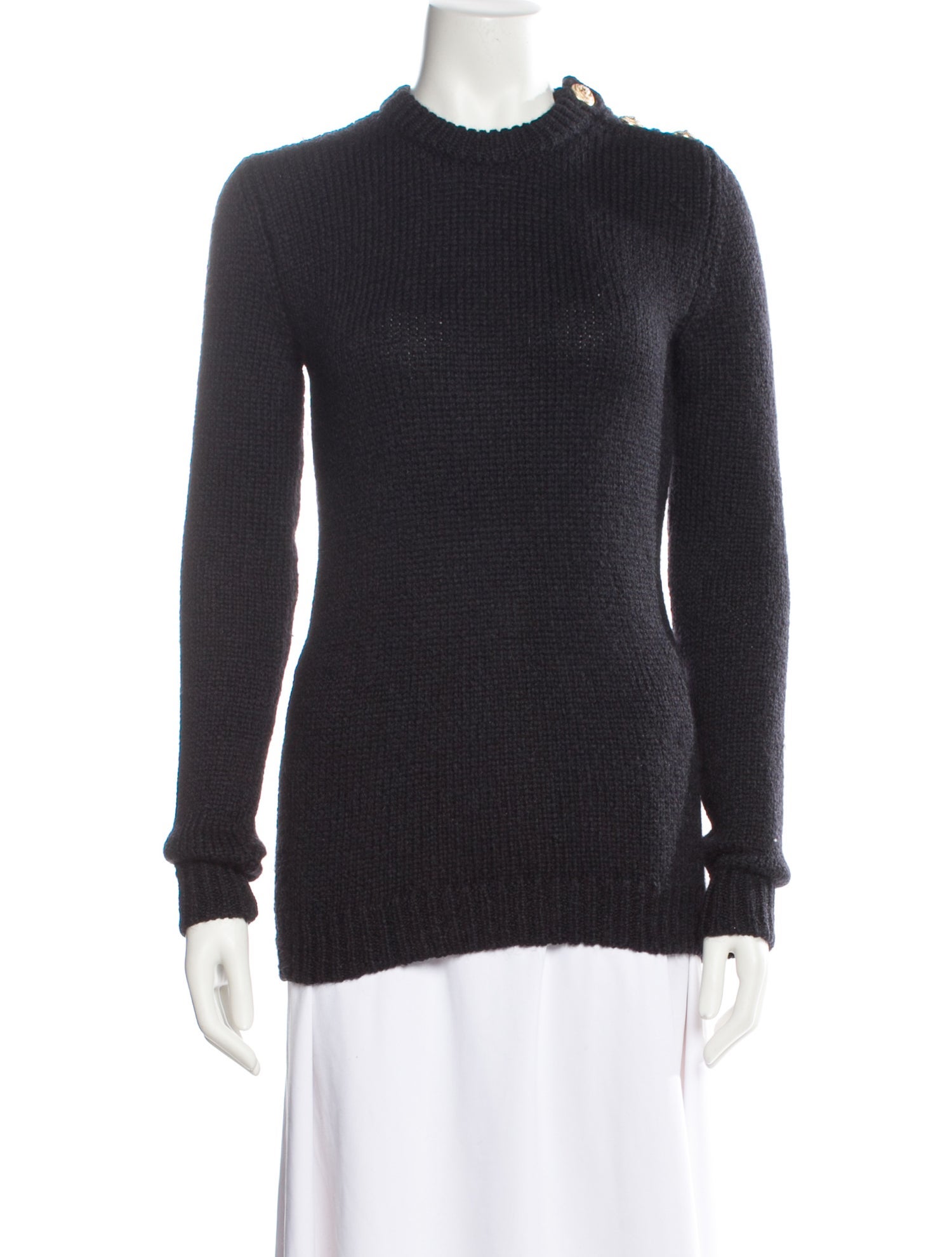 Balmain Mohair Crew Neck Sweater