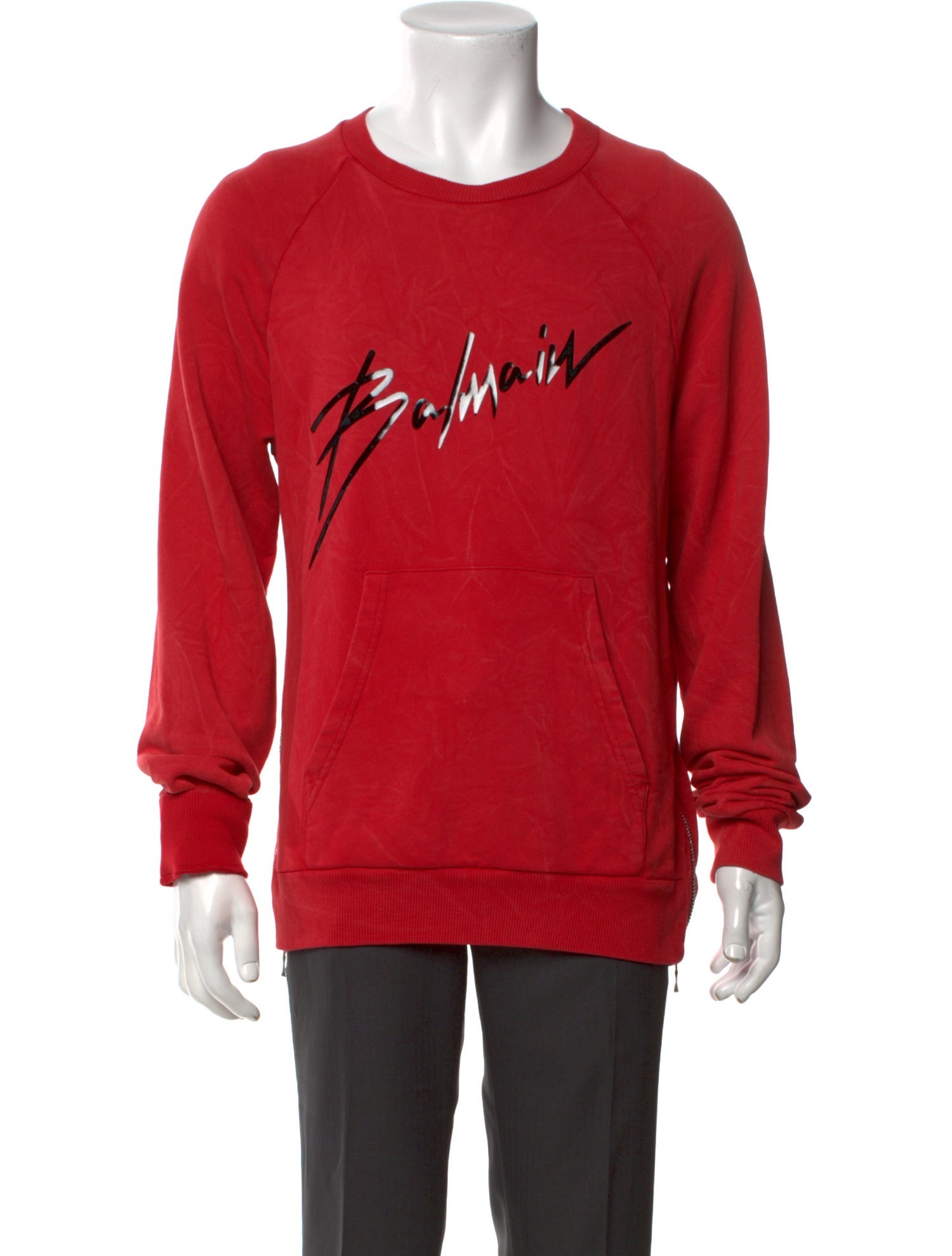 Balmain Signature Logo Graphic Print Pullover