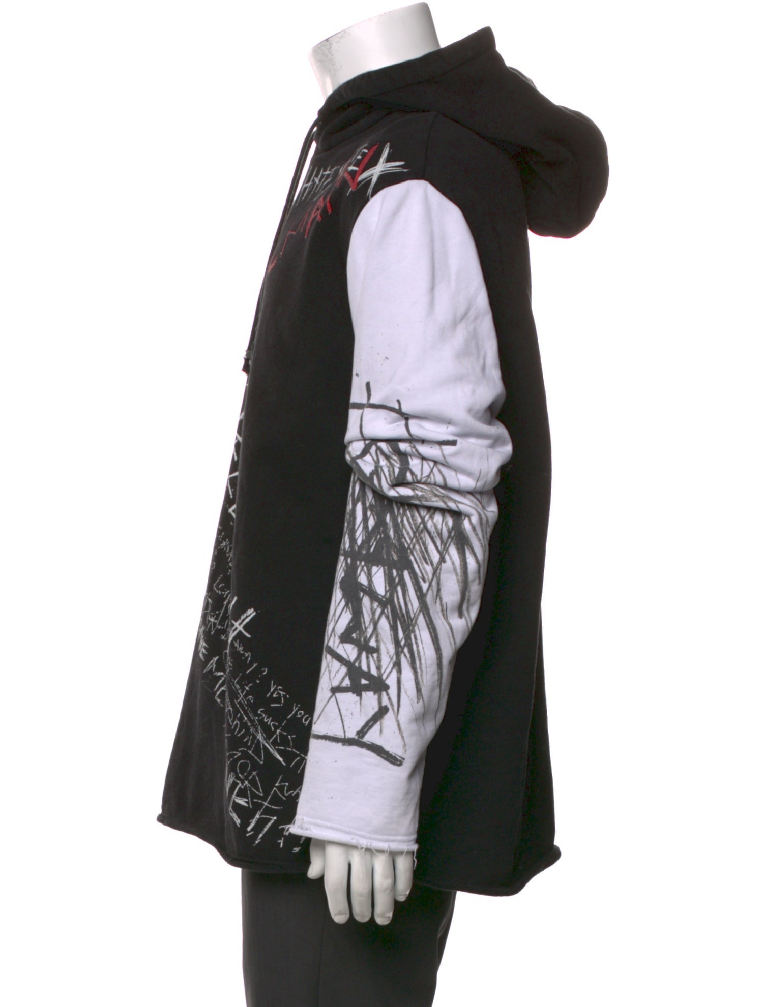 Balmain Graphic Print Crew Neck Hoodie