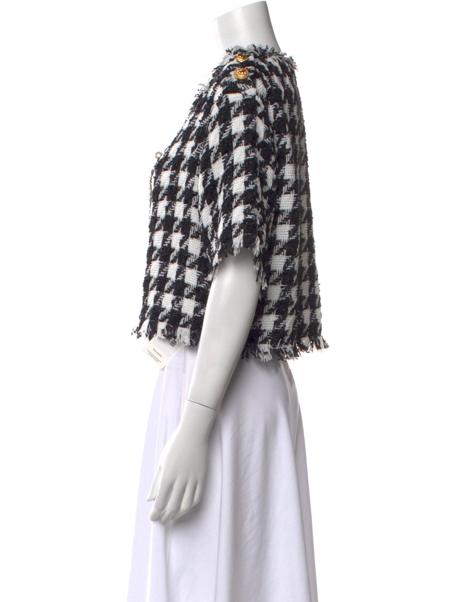 Balmain Wool Printed Crop Top