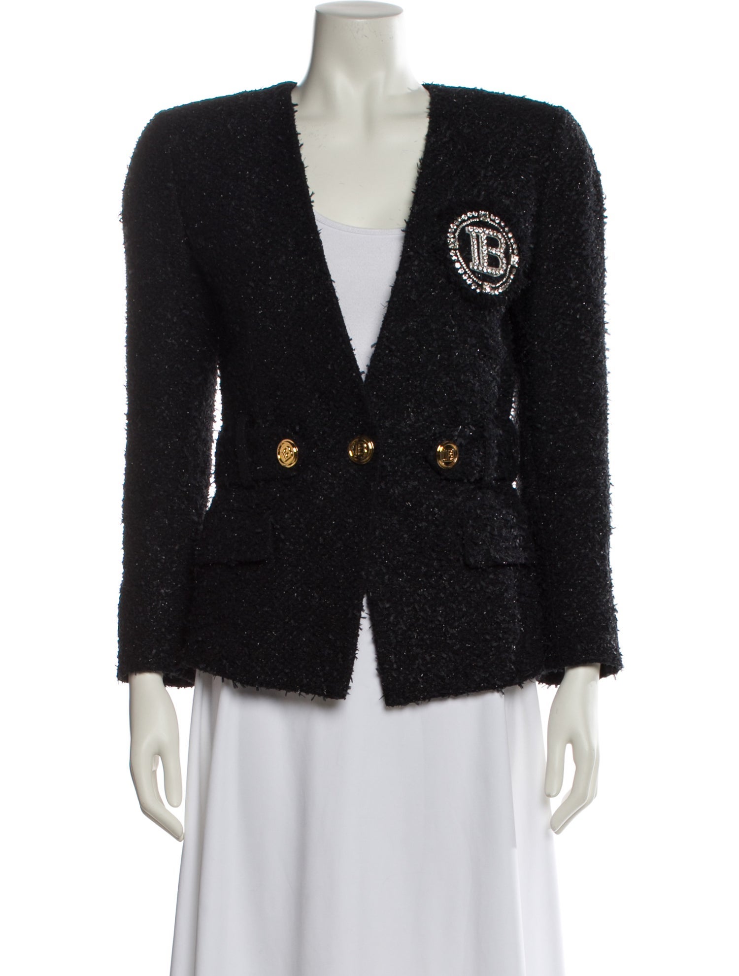 Balmain Tweed Pattern Evening Jacket