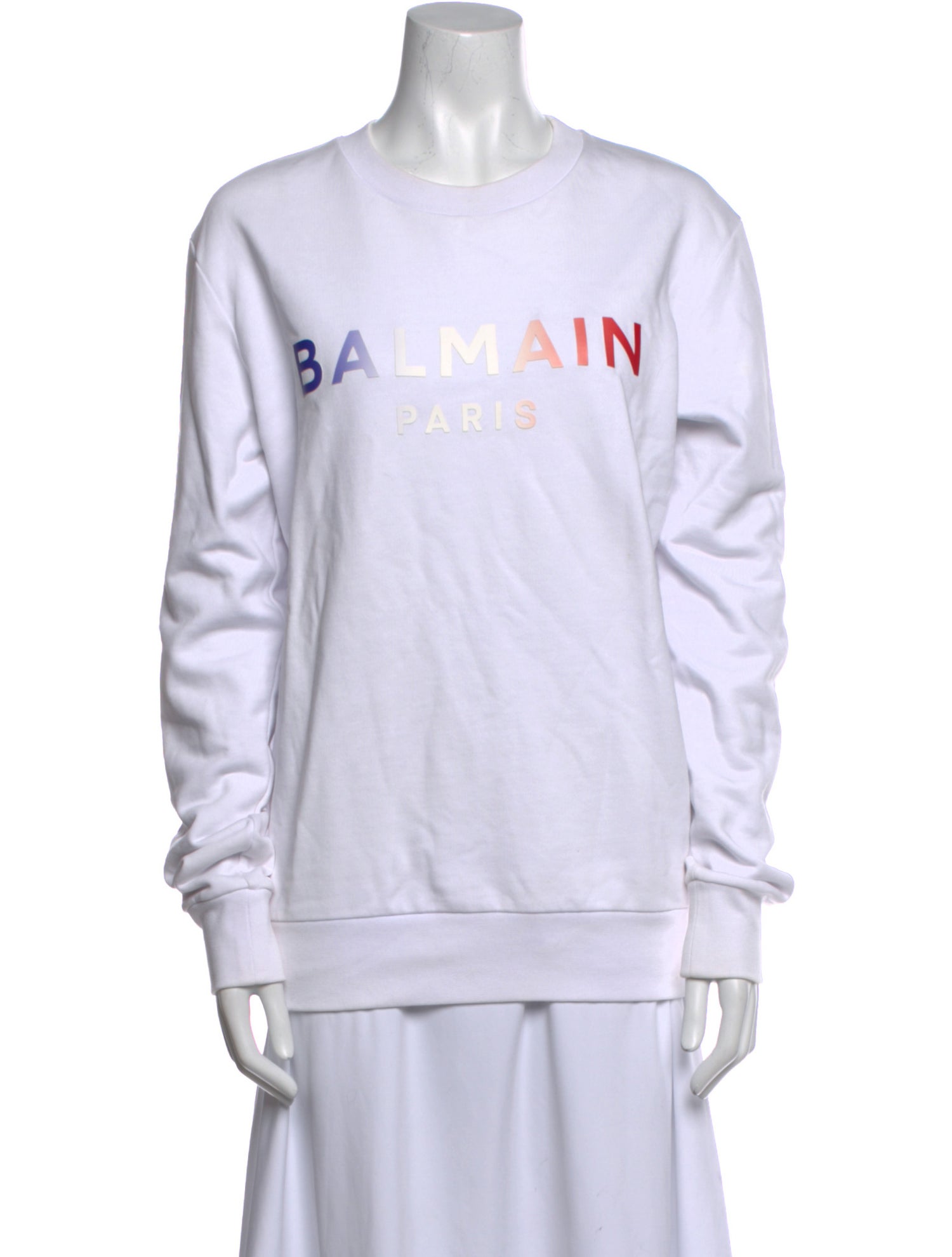 Balmain Graphic Print Crew Neck Sweatshirt