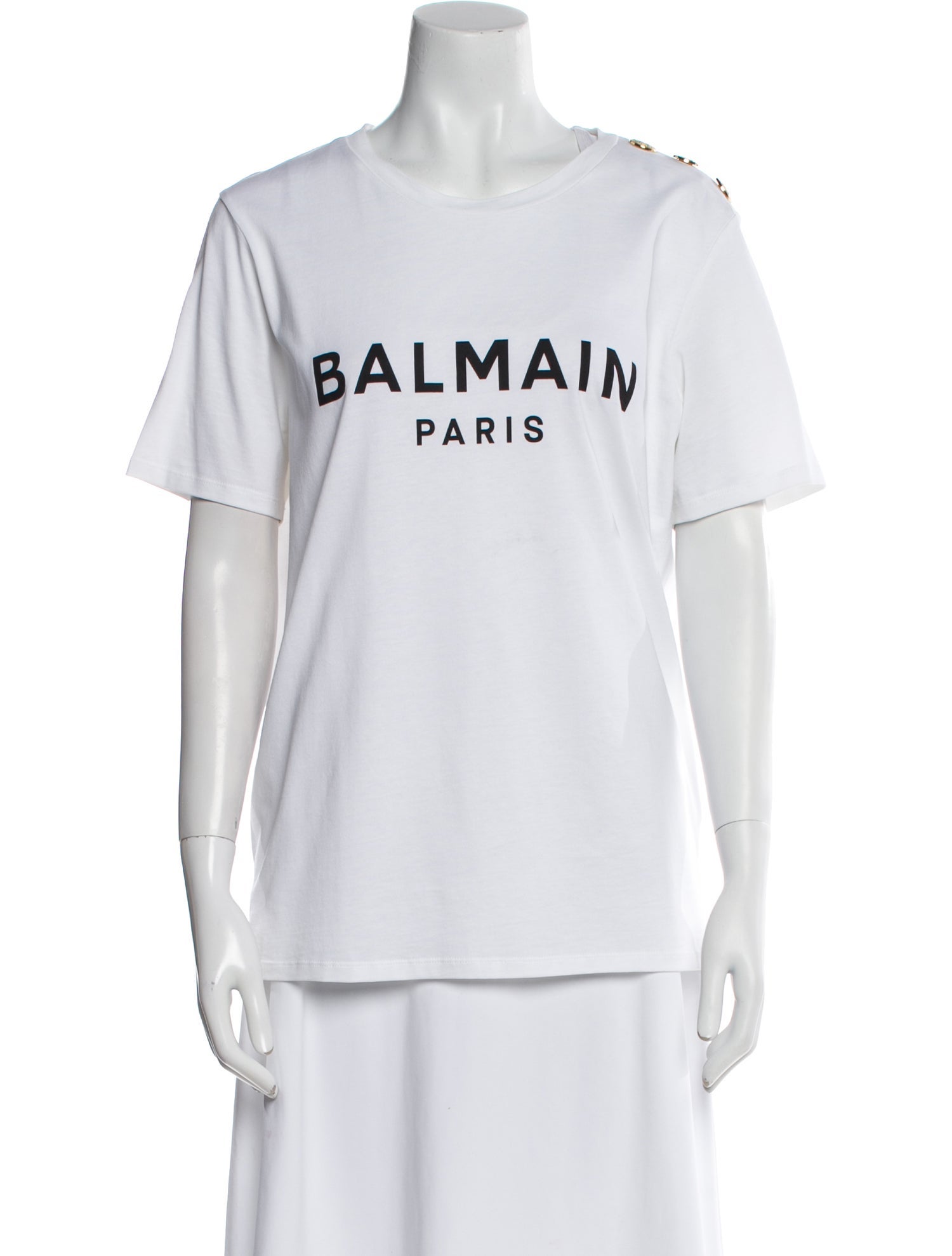 Balmain Graphic Print Crew Neck T-Shirt