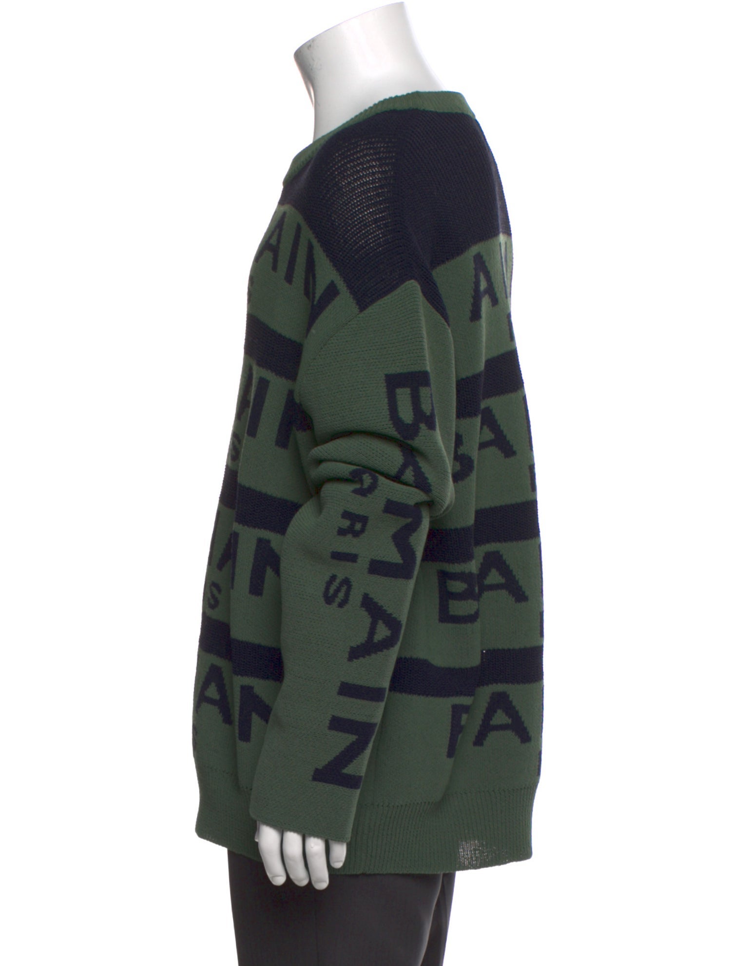 Balmain Virgin Wool Printed Pullover w/ Tags