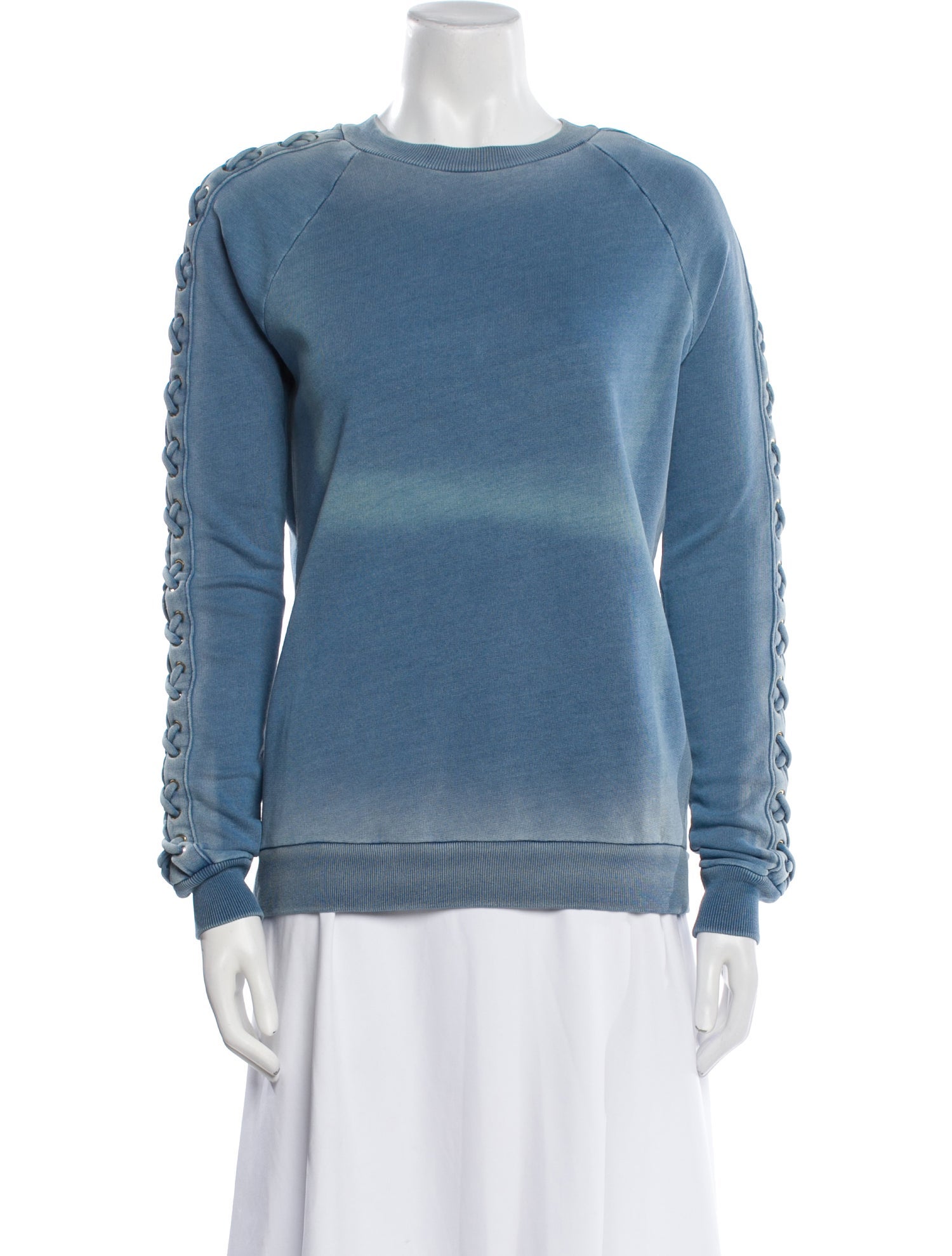 Balmain Bateau Neckline Long Sleeve Sweatshirt