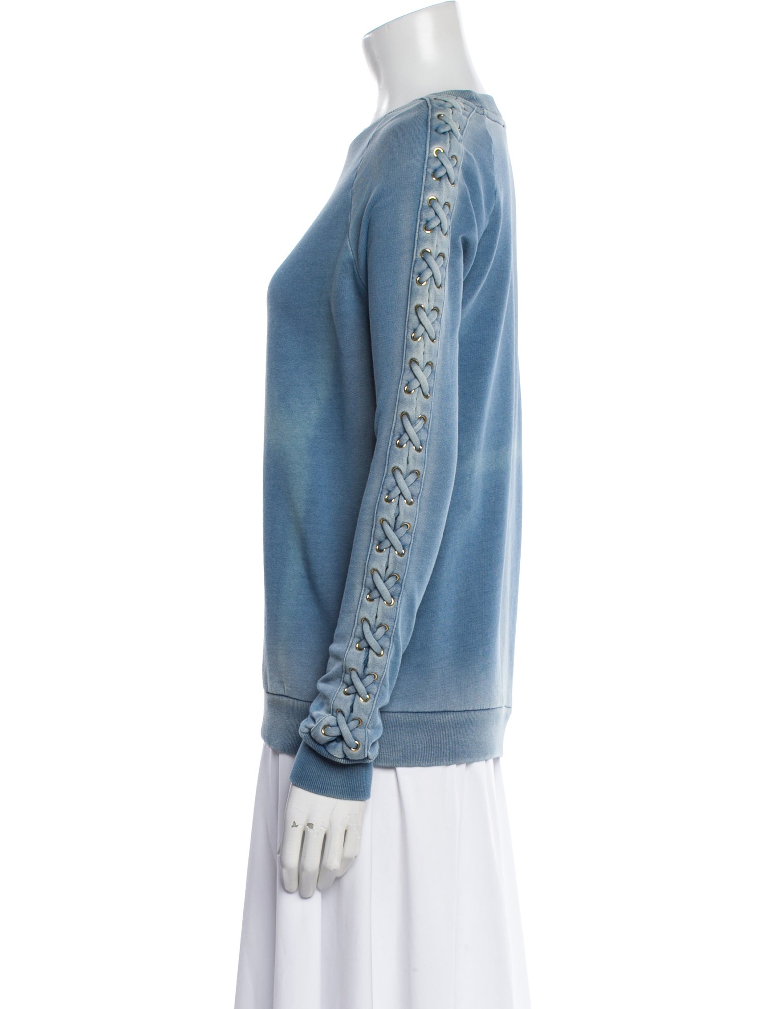 Balmain Bateau Neckline Long Sleeve Sweatshirt