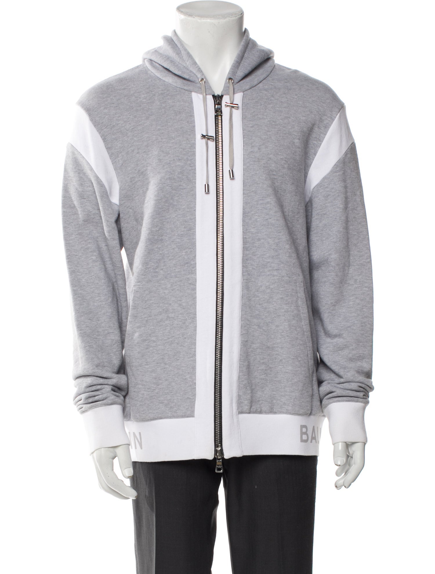 Balmain Colorblock Pattern Crew Neck Hoodie
