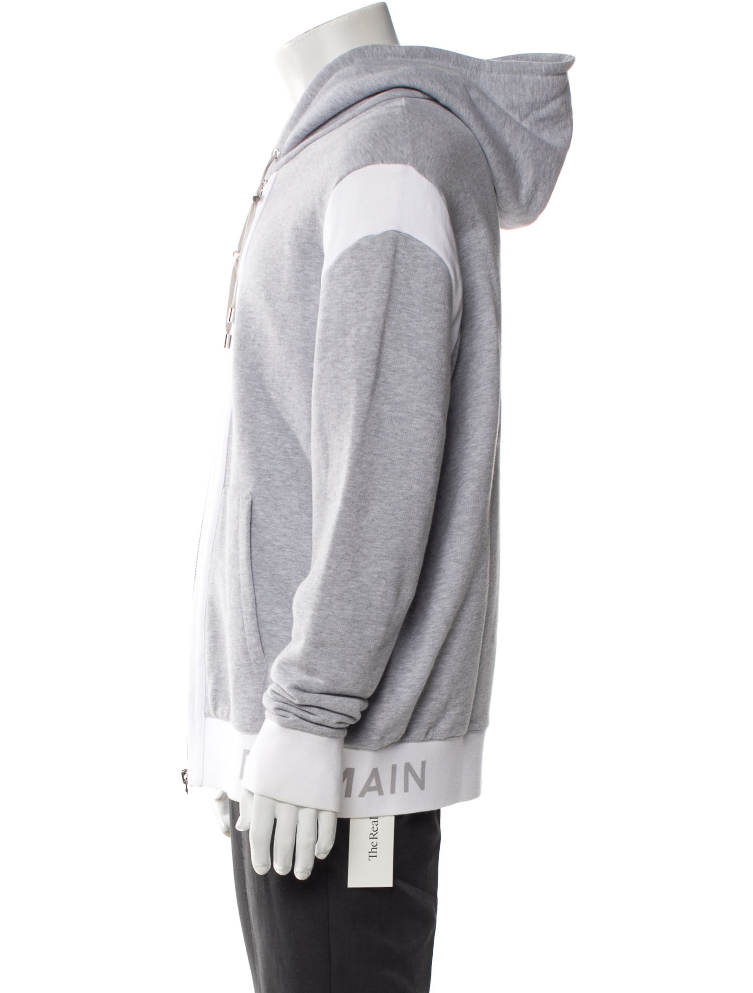 Balmain Colorblock Pattern Crew Neck Hoodie