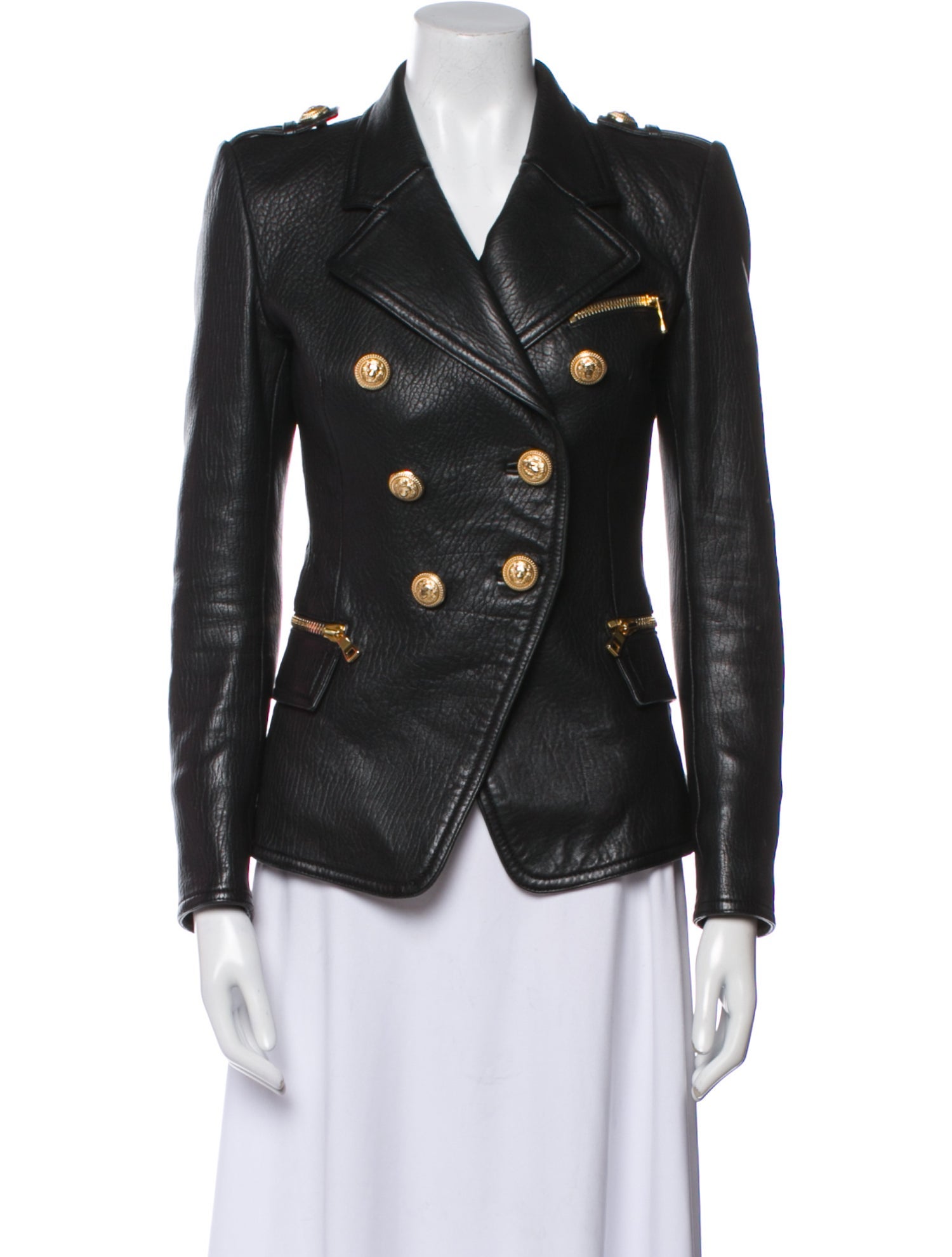 Balmain Lambskin Biker Jacket