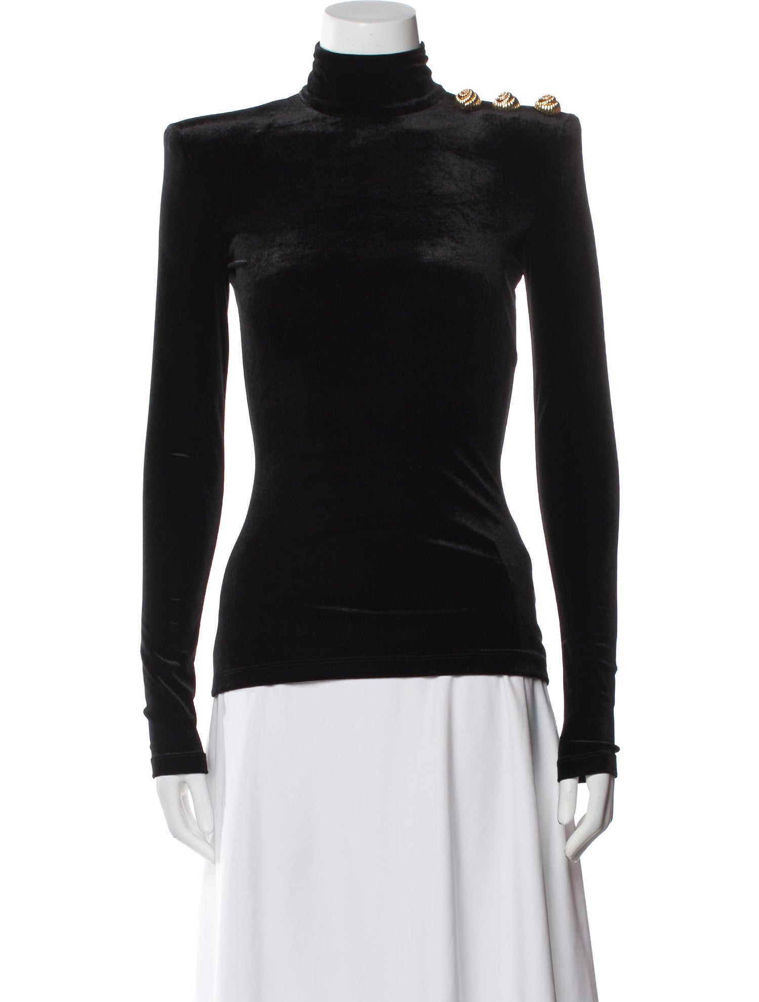 Balmain Turtleneck Long Sleeve Top