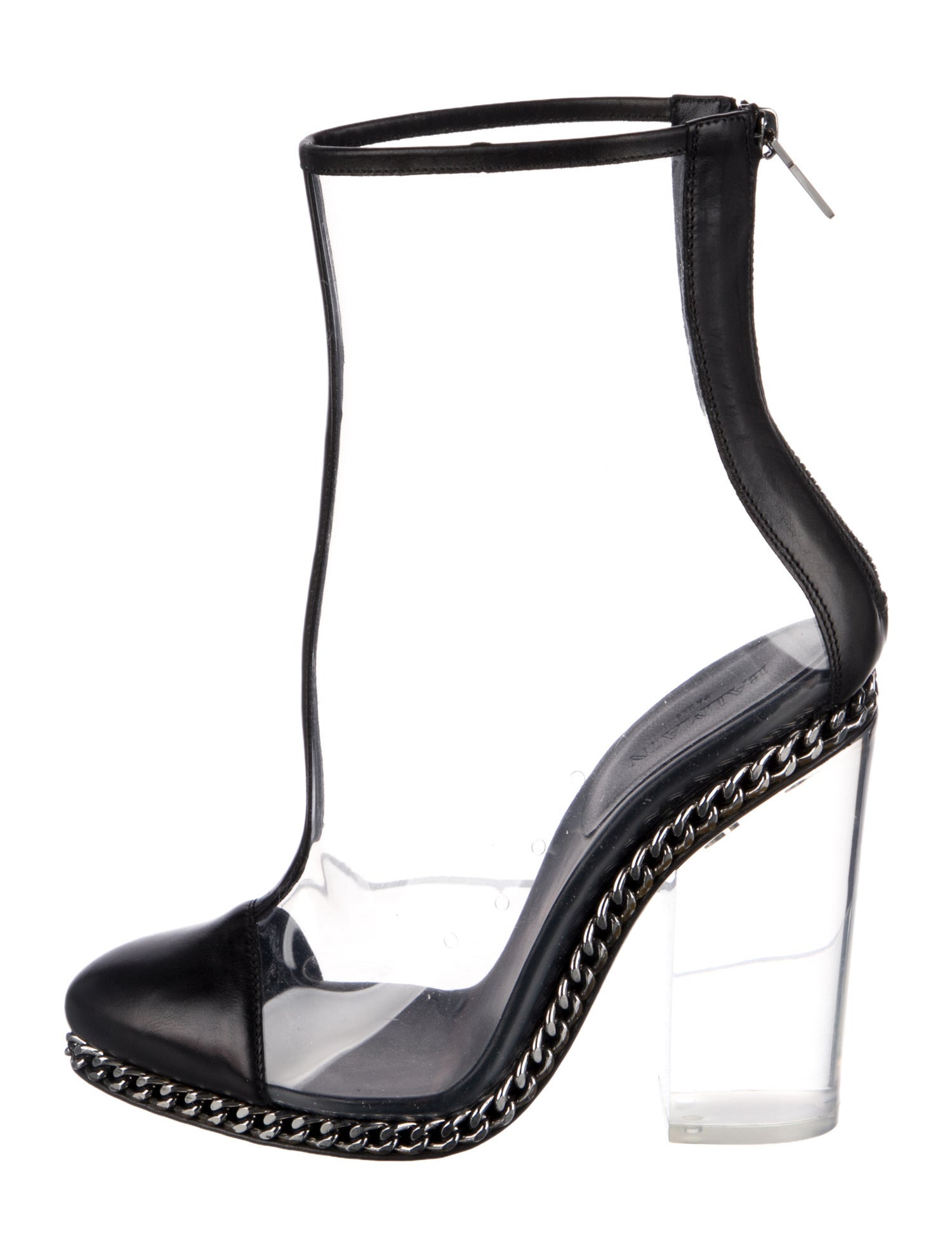 Balmain Chain-Link Accents Lace-Up Boots