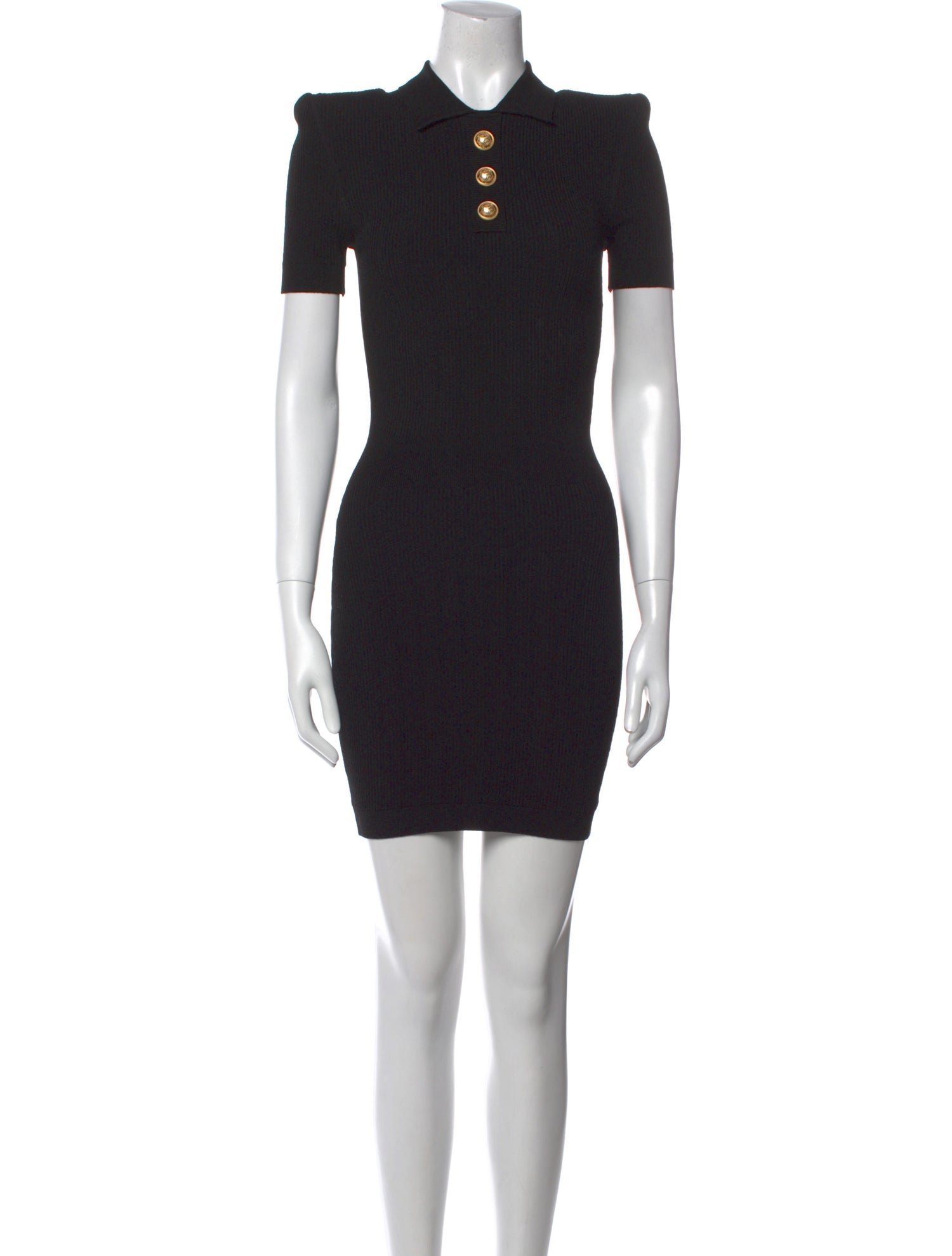 Balmain Mock Neck Mini Dress