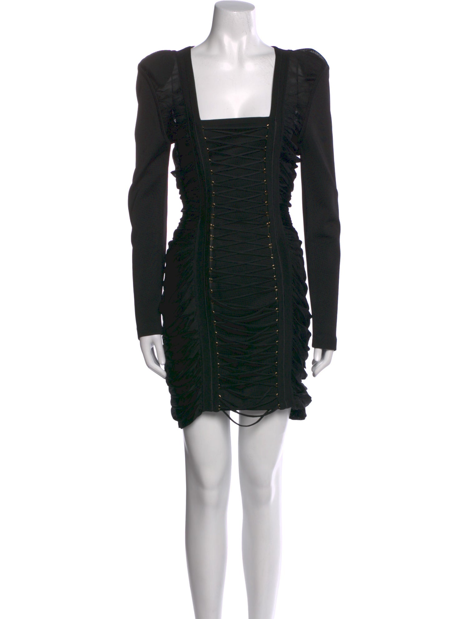 Balmain Square Neckline Mini Dress