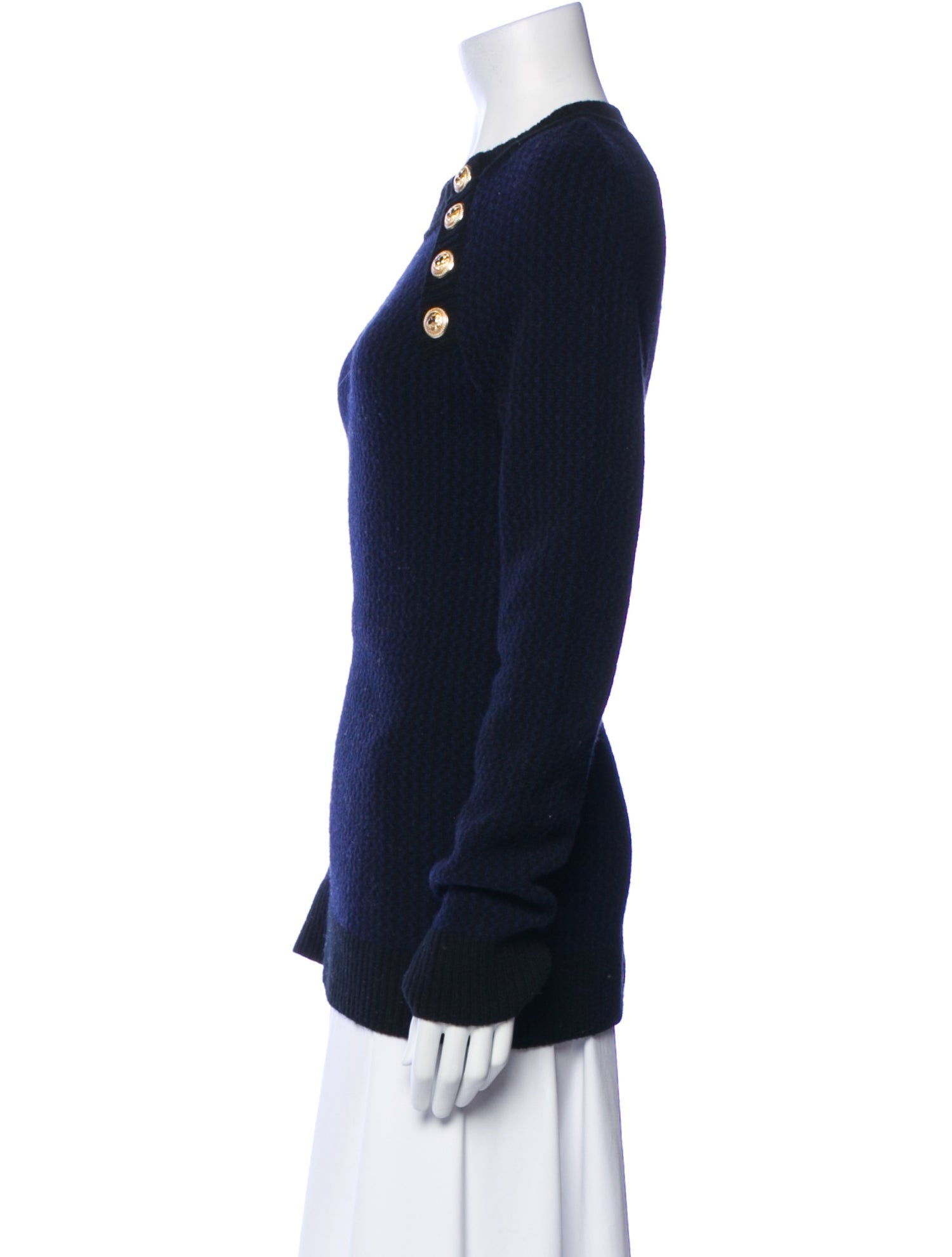 Balmain Merino Wool Crew Neck Sweater