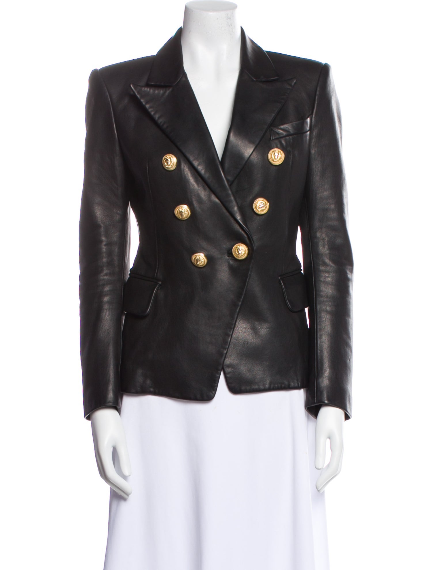 Balmain Leather Blazer