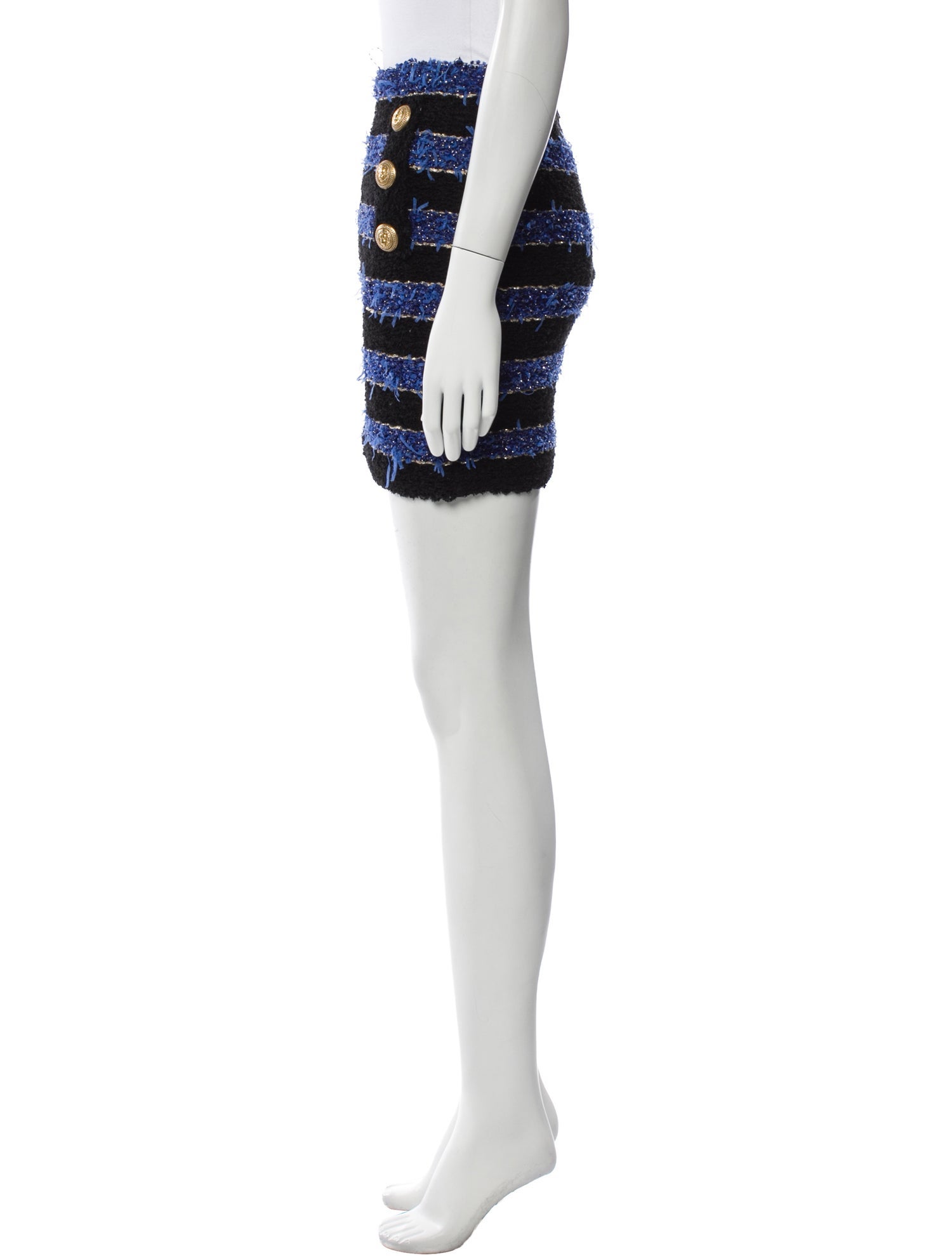 Balmain Striped Mini Skirt