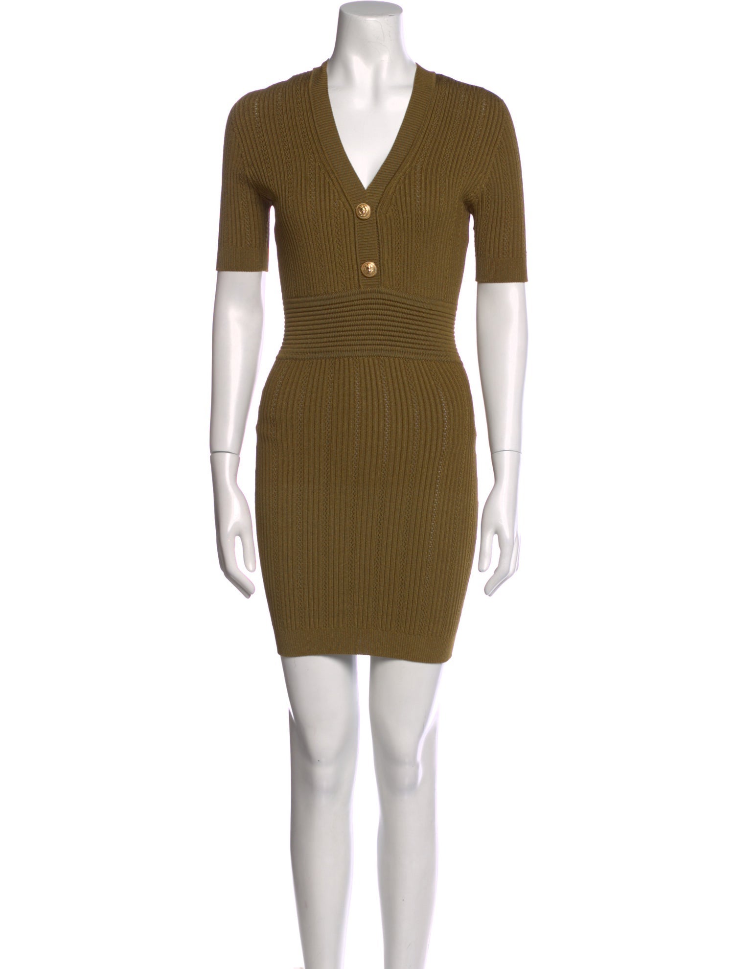 Balmain V-Neck Mini Dress