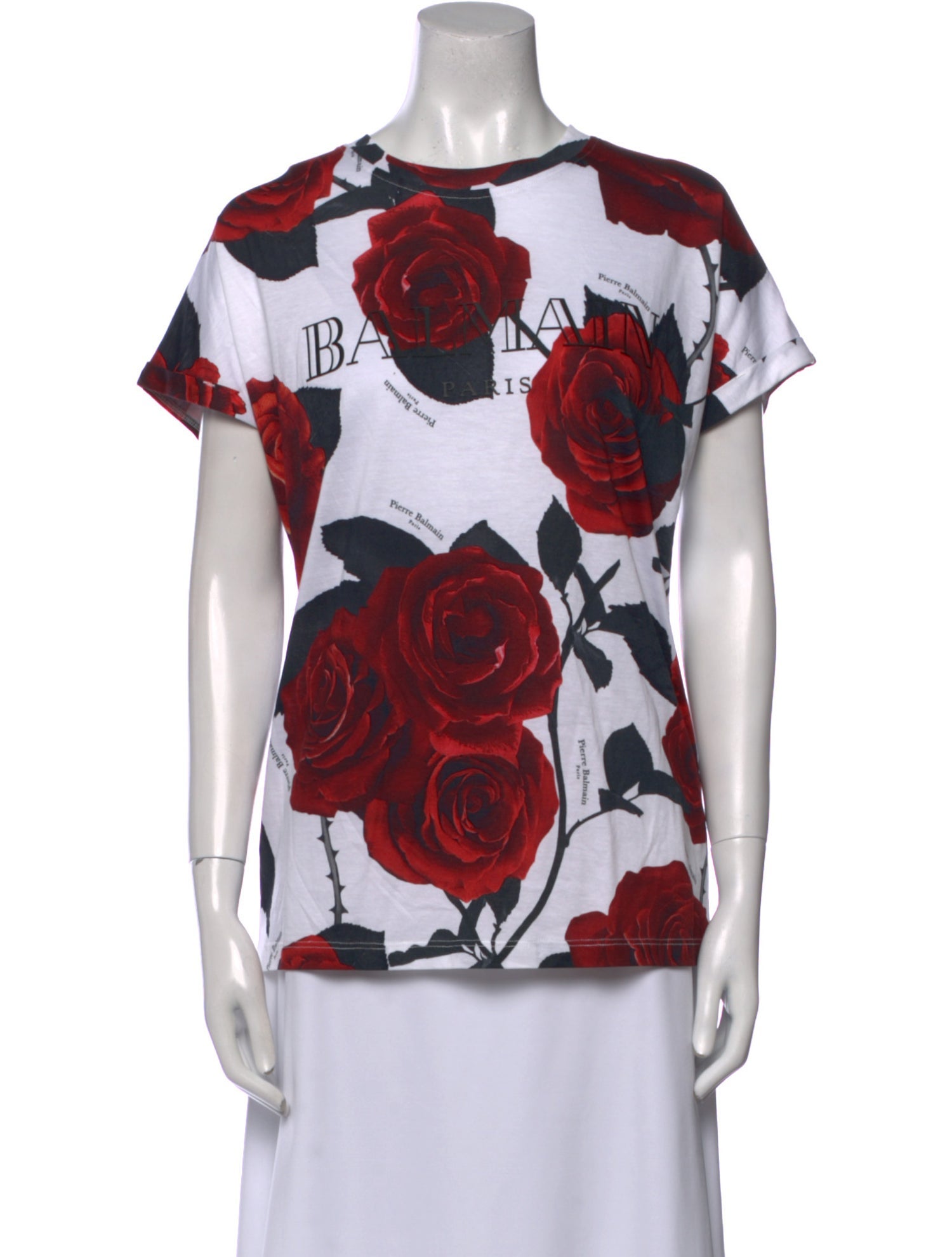 Balmain Printed Crew Neck T-Shirt w/ Tags