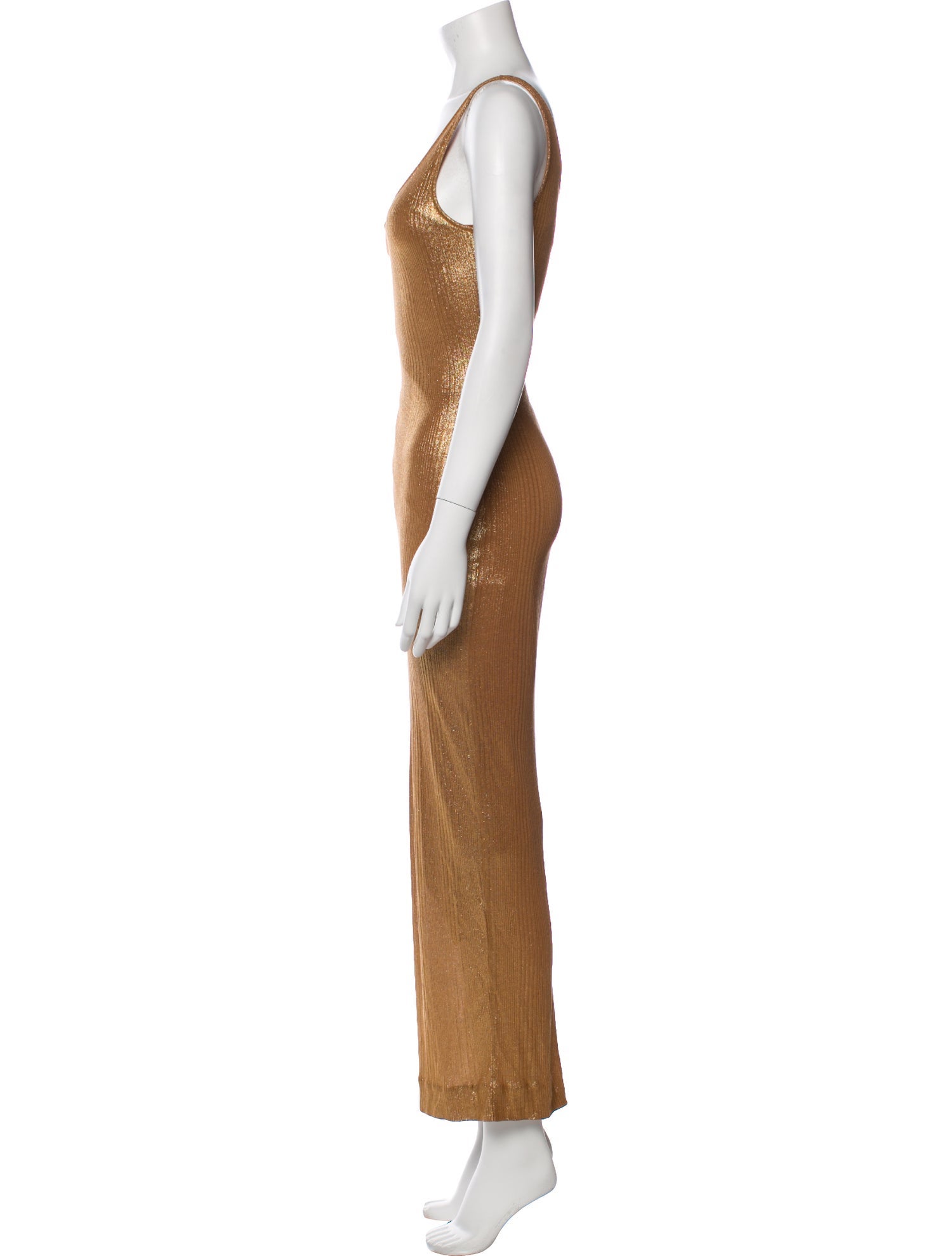 Balmain Scoop Neck Long Dress