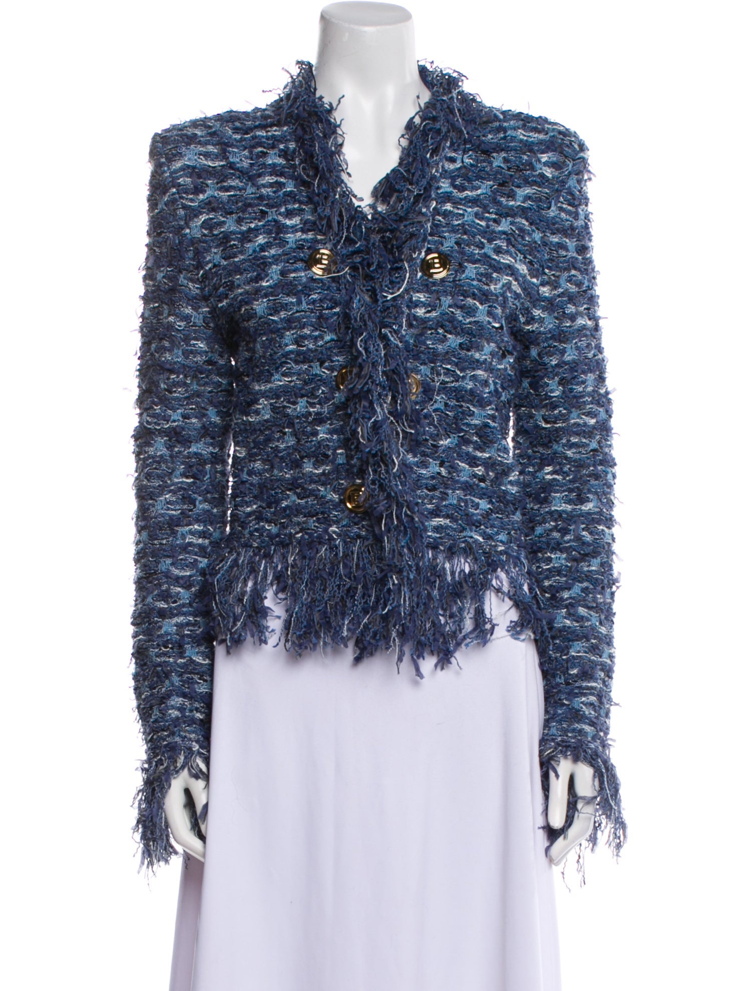 Balmain Tweed Pattern Evening Jacket w/ Tags