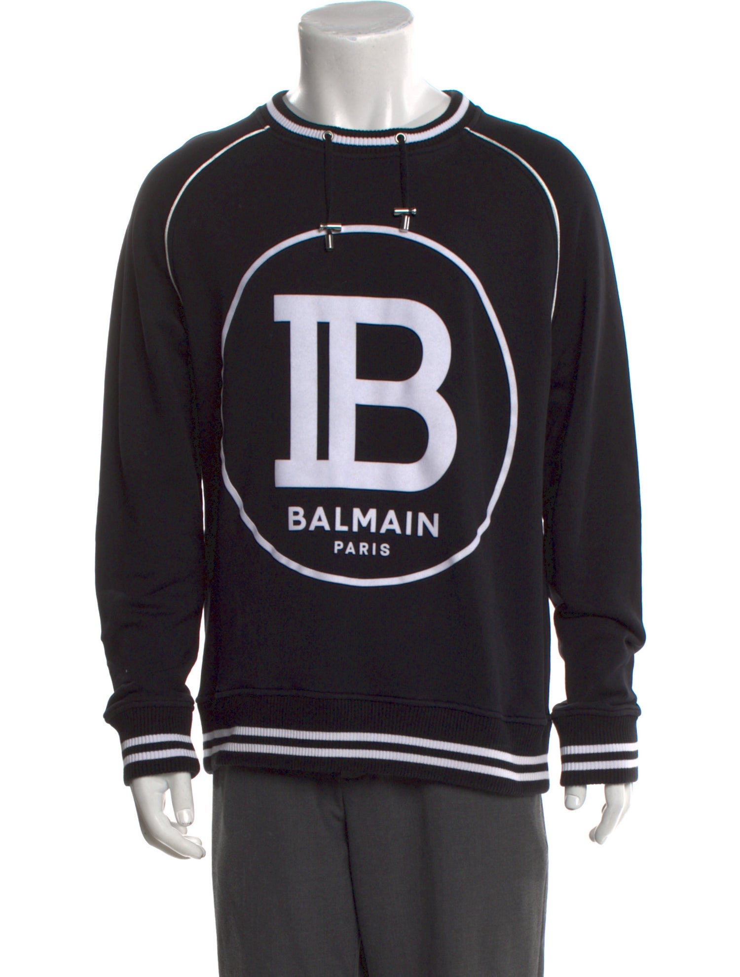 Balmain Graphic Print Crew Neck Sweatshirt