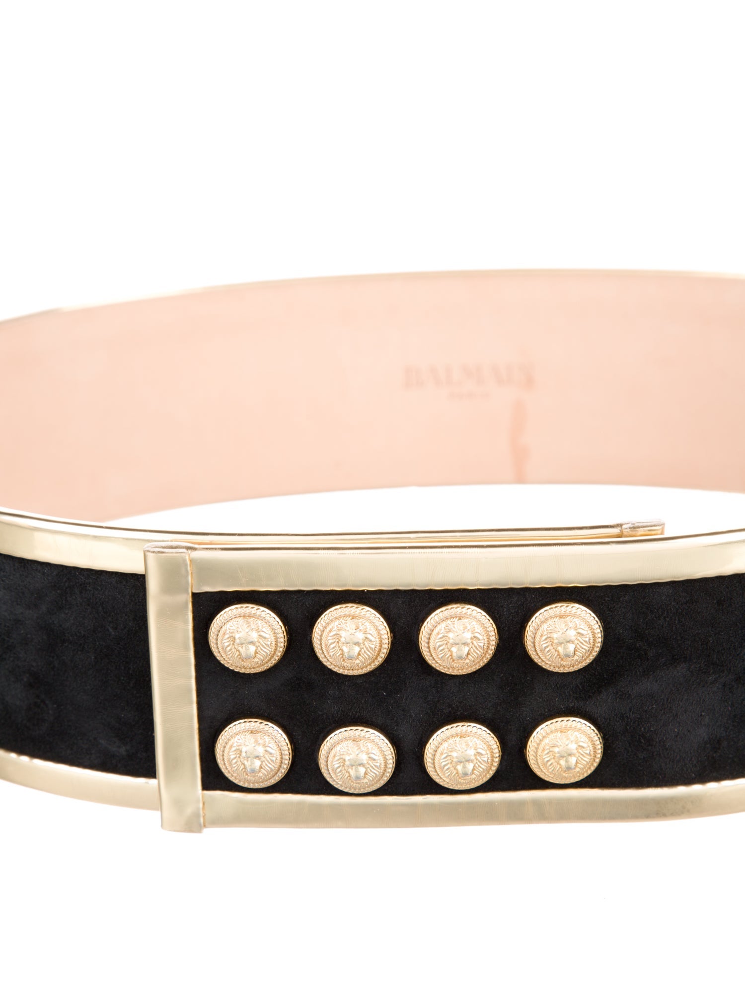 Balmain Wide Suede Waist Belt