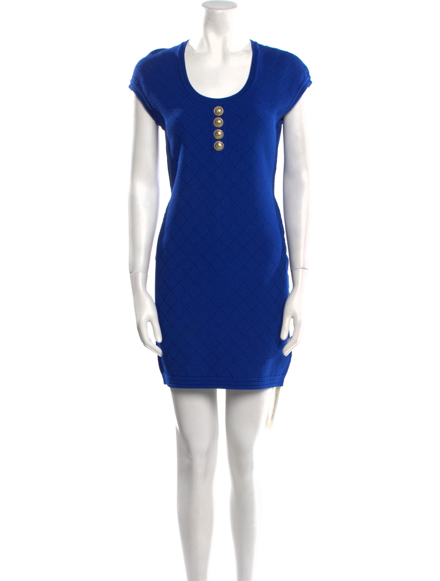 Balmain Scoop Neck Mini Dress