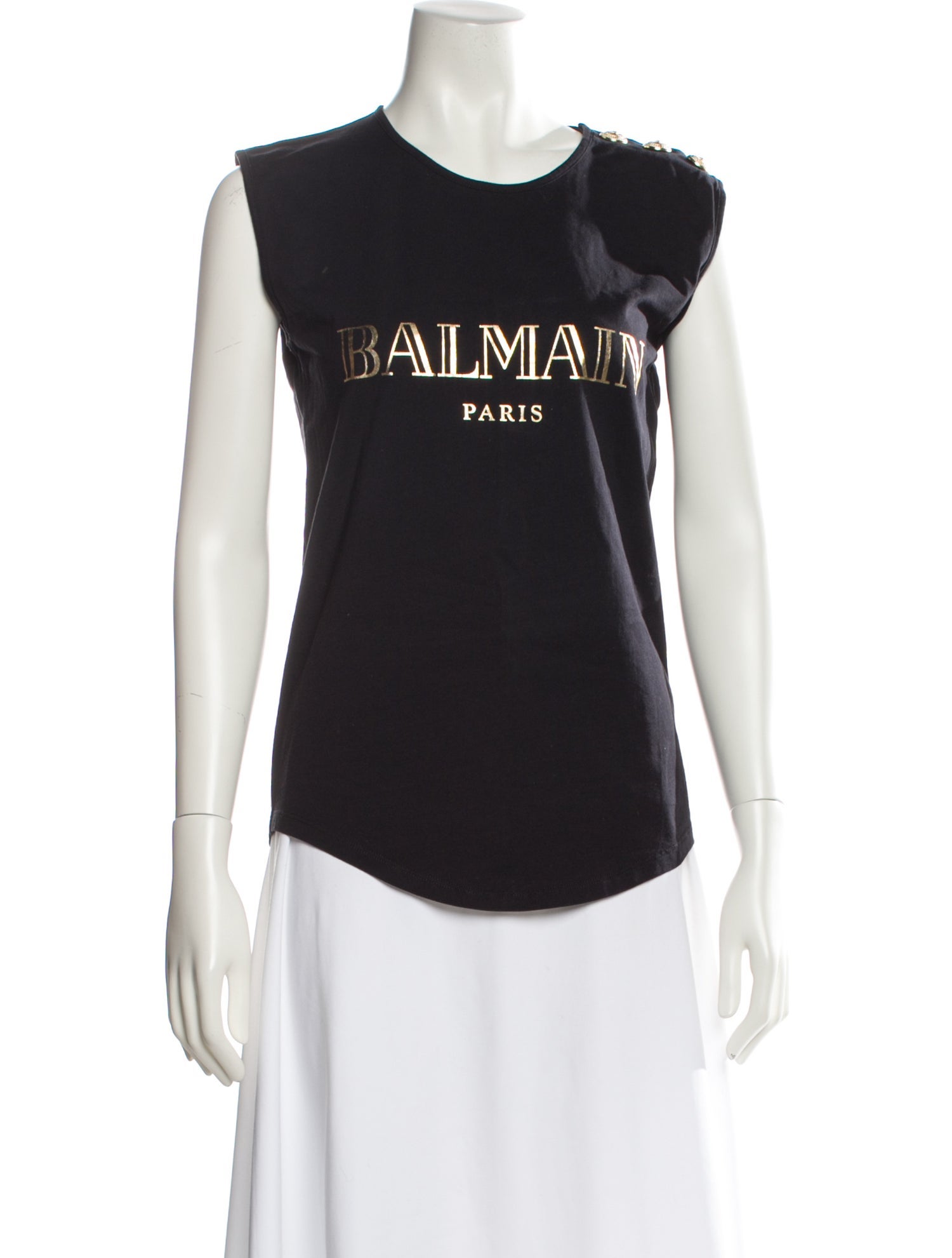Balmain Graphic Print Crew Neck T-Shirt
