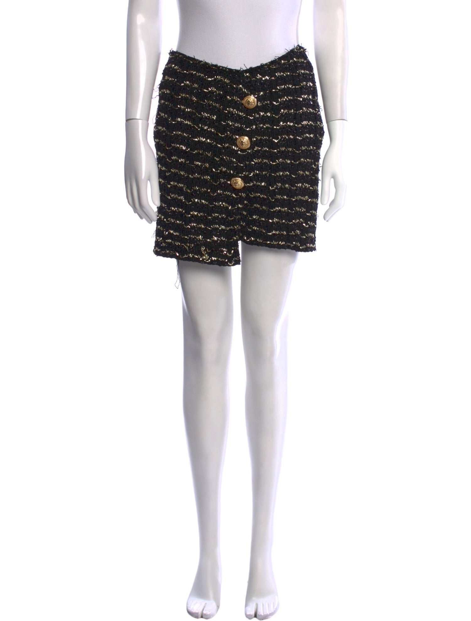 Balmain Tweed Pattern Mini Skirt