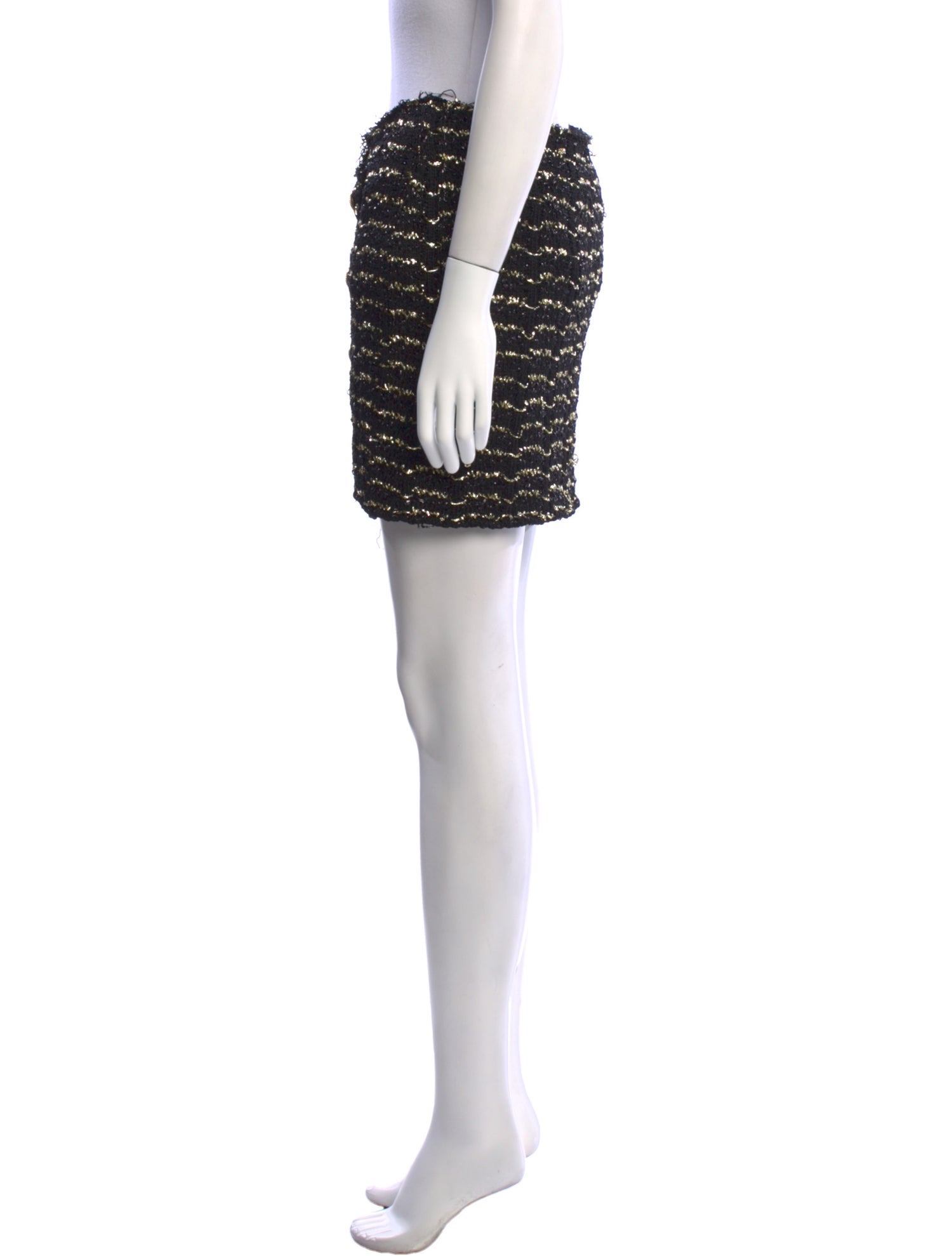 Balmain Tweed Pattern Mini Skirt