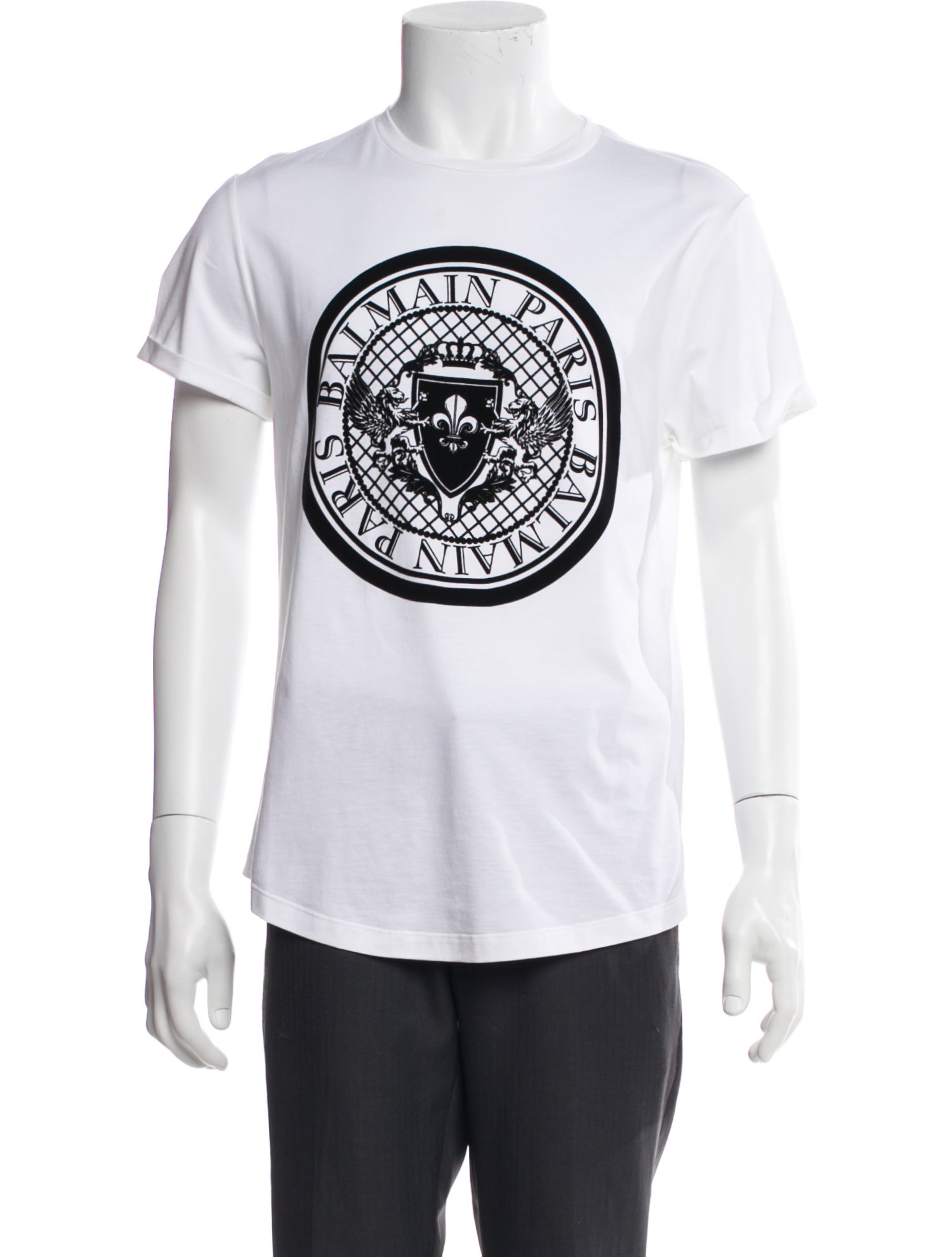 Balmain Graphic Print Crew Neck T-Shirt
