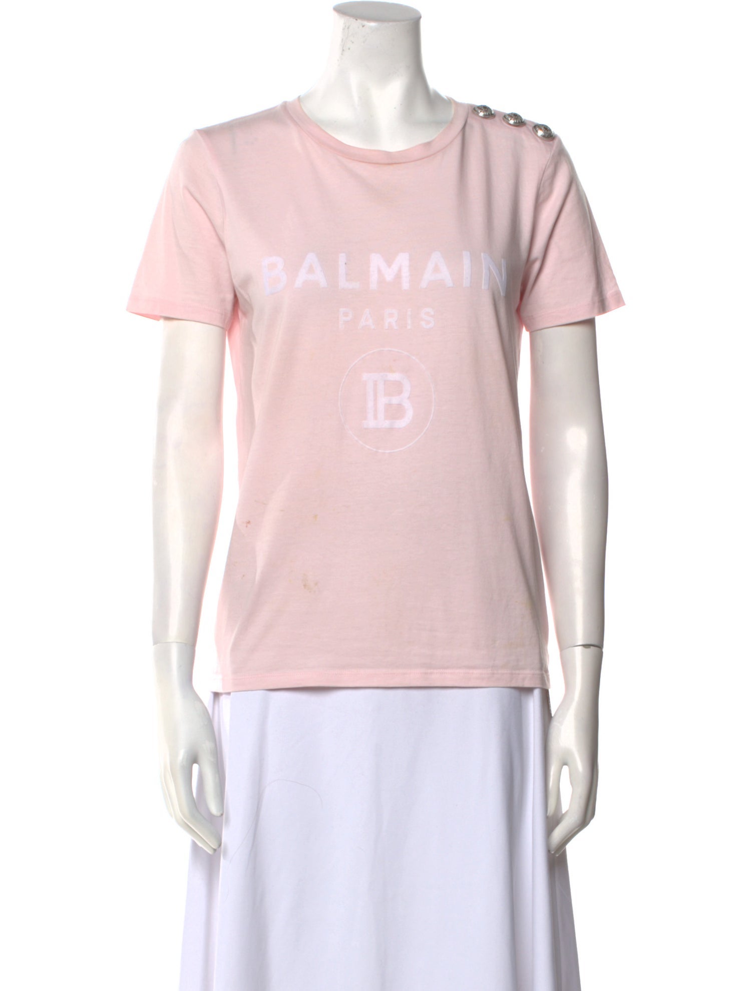 Balmain Graphic Print Crew Neck T-Shirt
