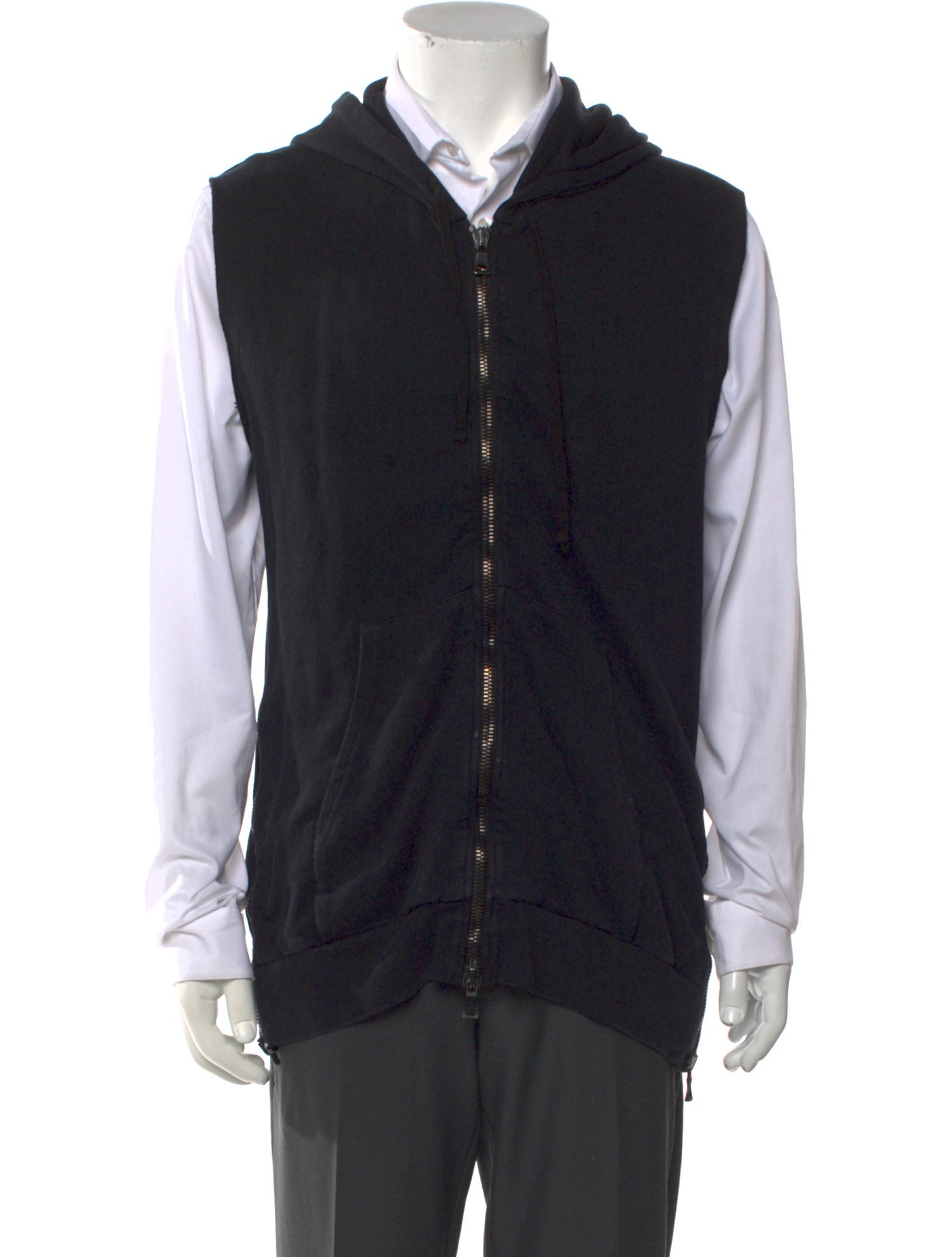 Balmain V-Neck Sleeveless Hoodie