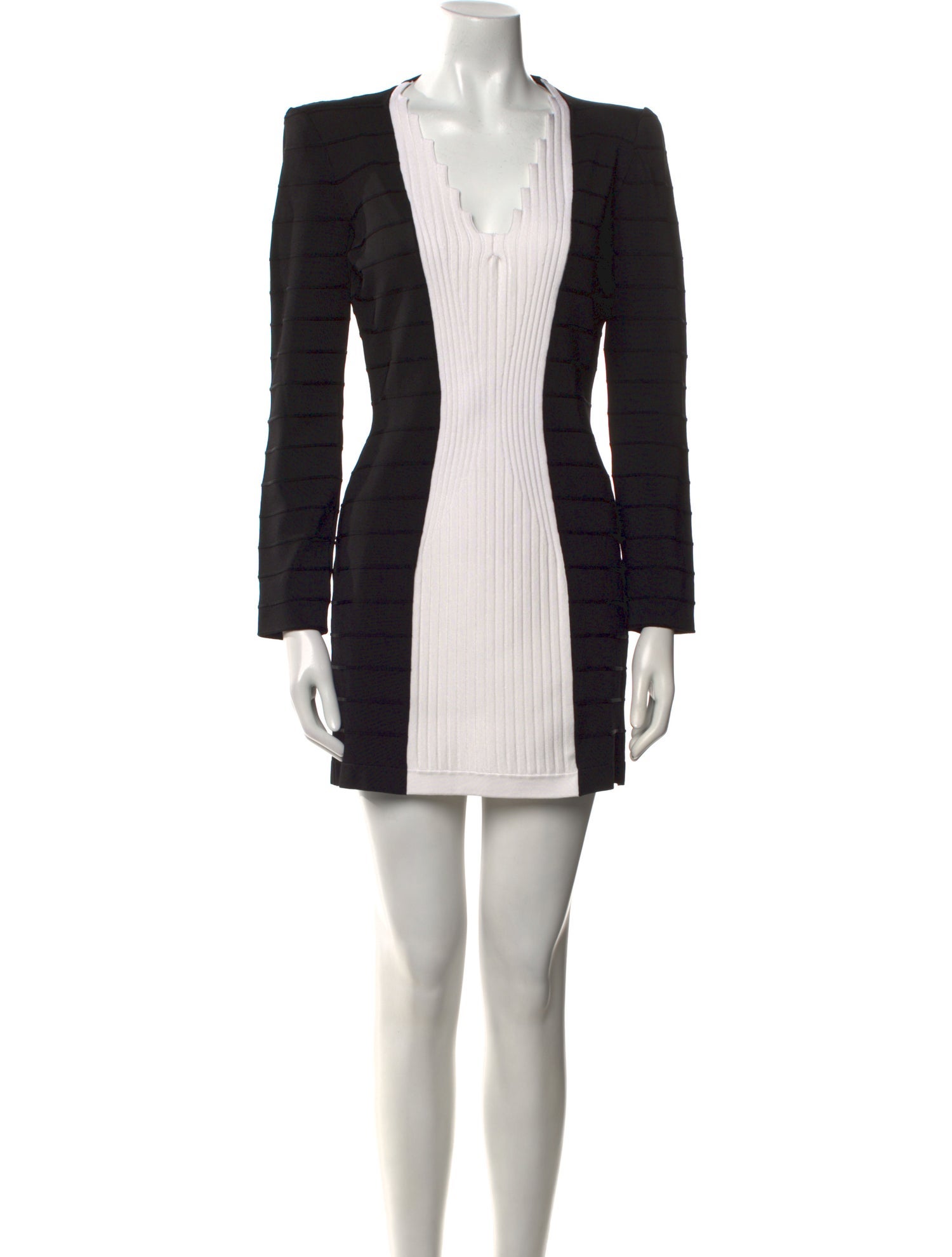 Balmain V-Neck Mini Dress