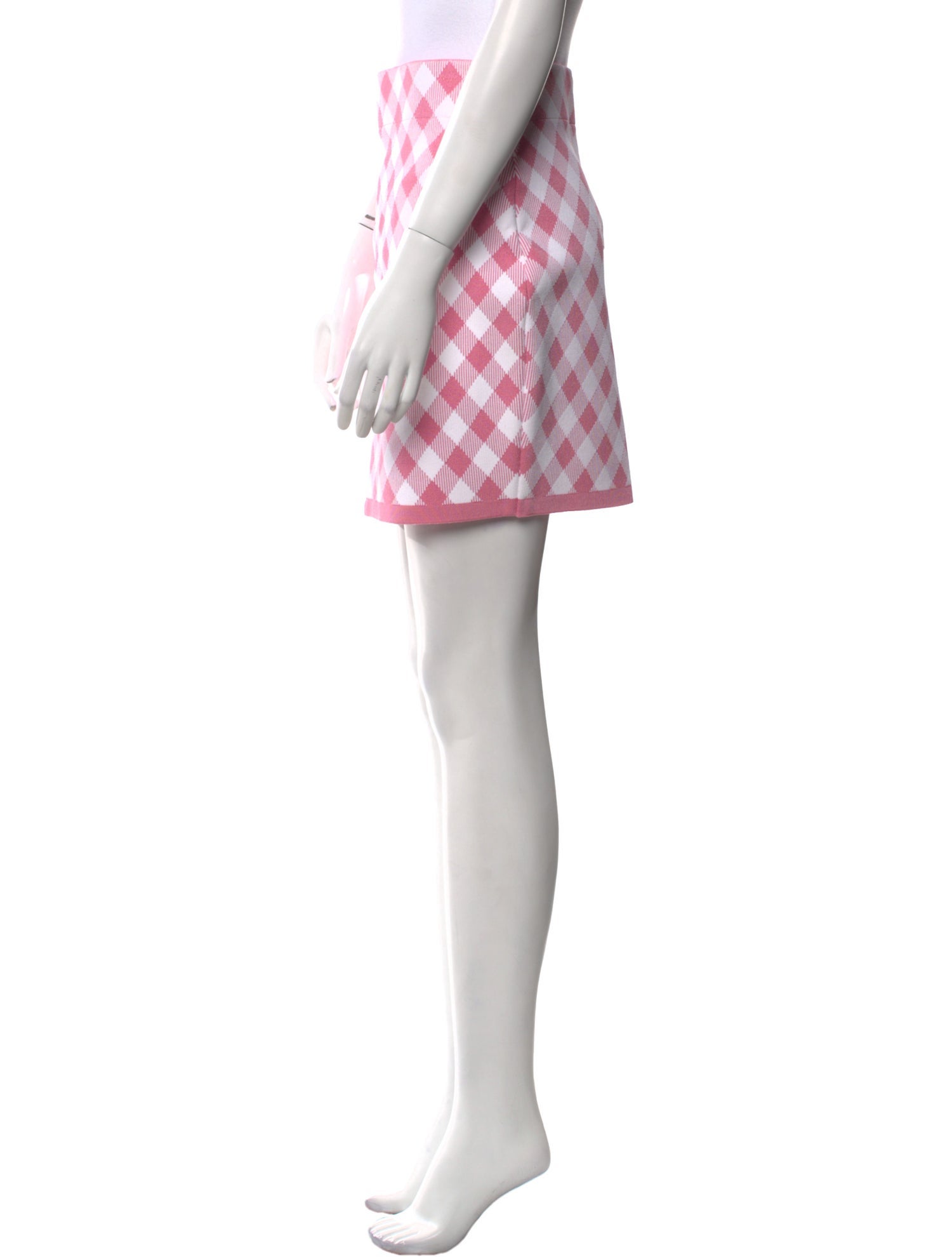 Balmain Plaid Print Mini Skirt