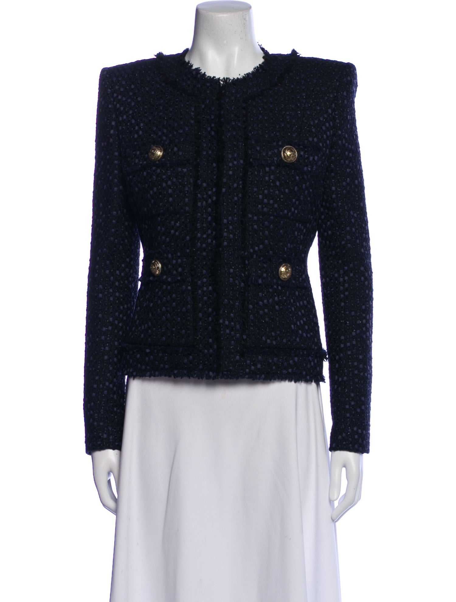 Balmain Tweed Pattern Evening Jacket w/ Tags