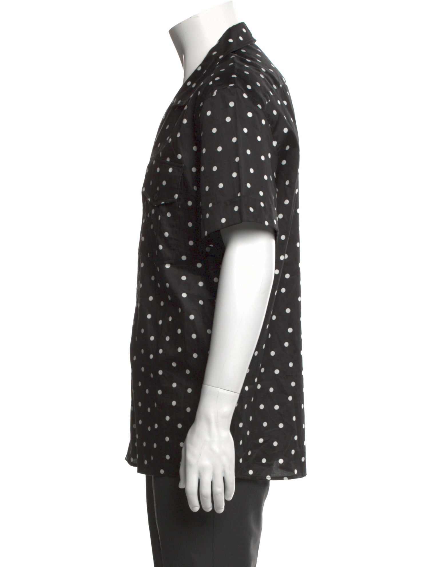 Balmain Polka Dot Print Short Sleeve Shirt