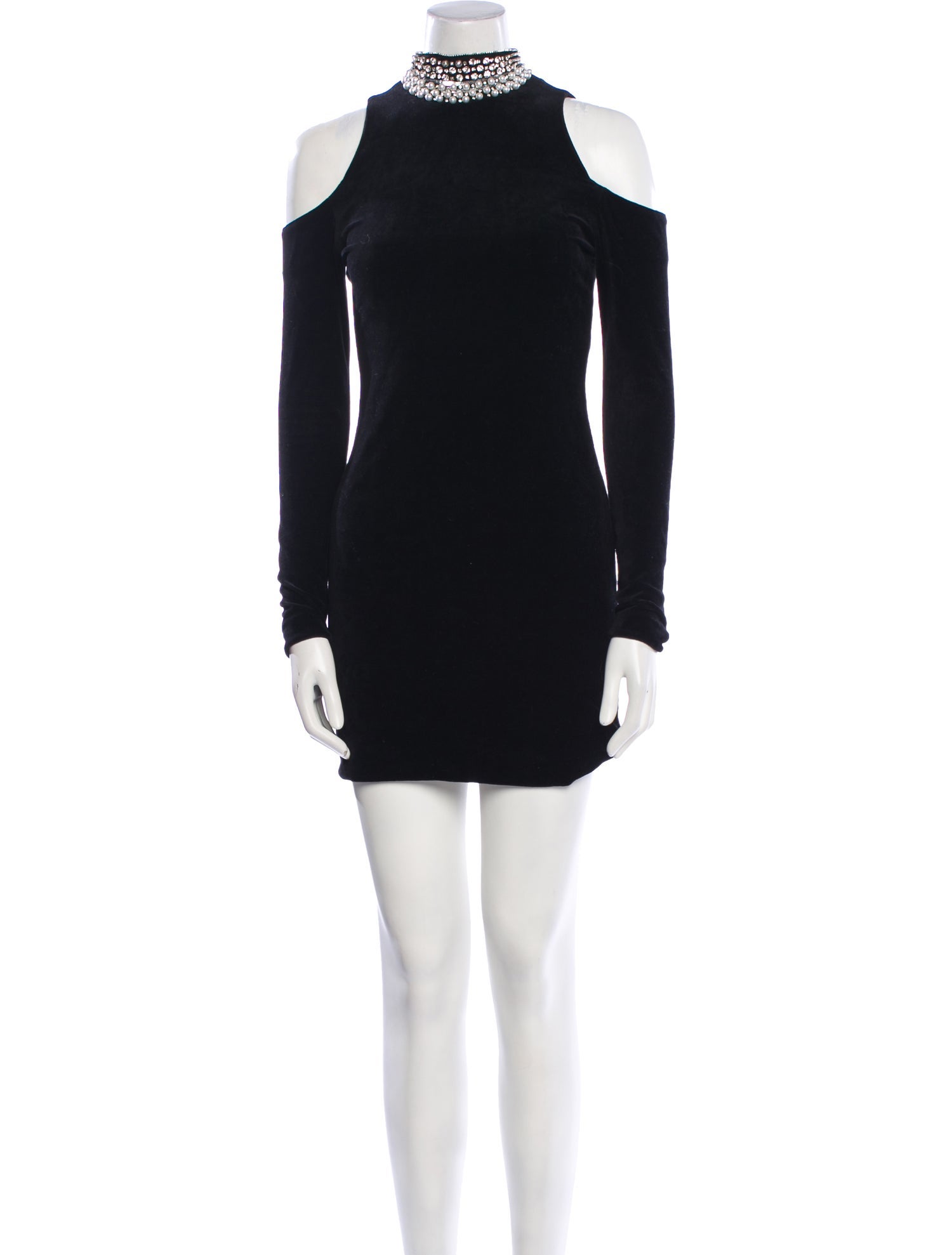 Balmain Mock Neck Mini Dress