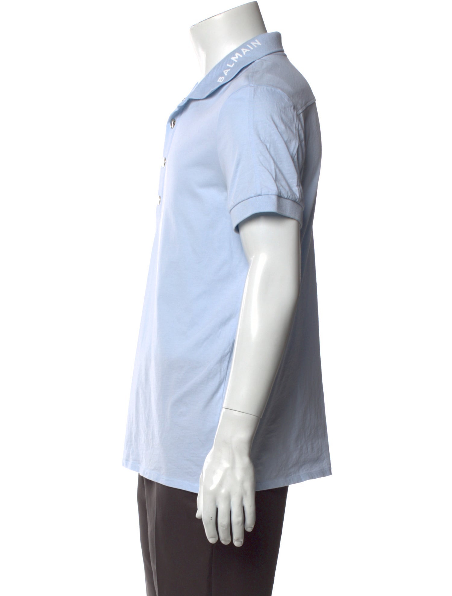 Balmain Crew Neck Short Sleeve Polo Shirt