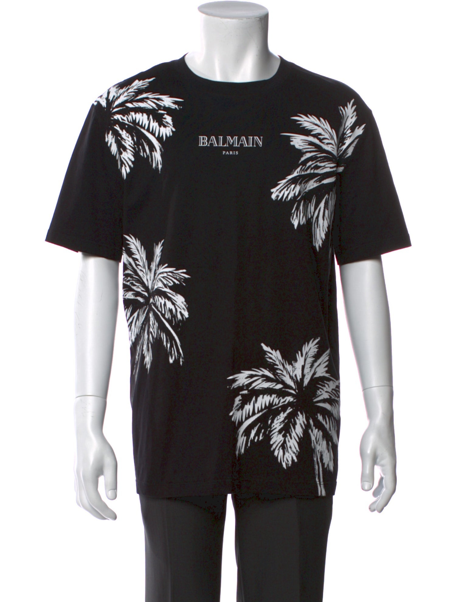 Balmain Printed Crew Neck T-Shirt