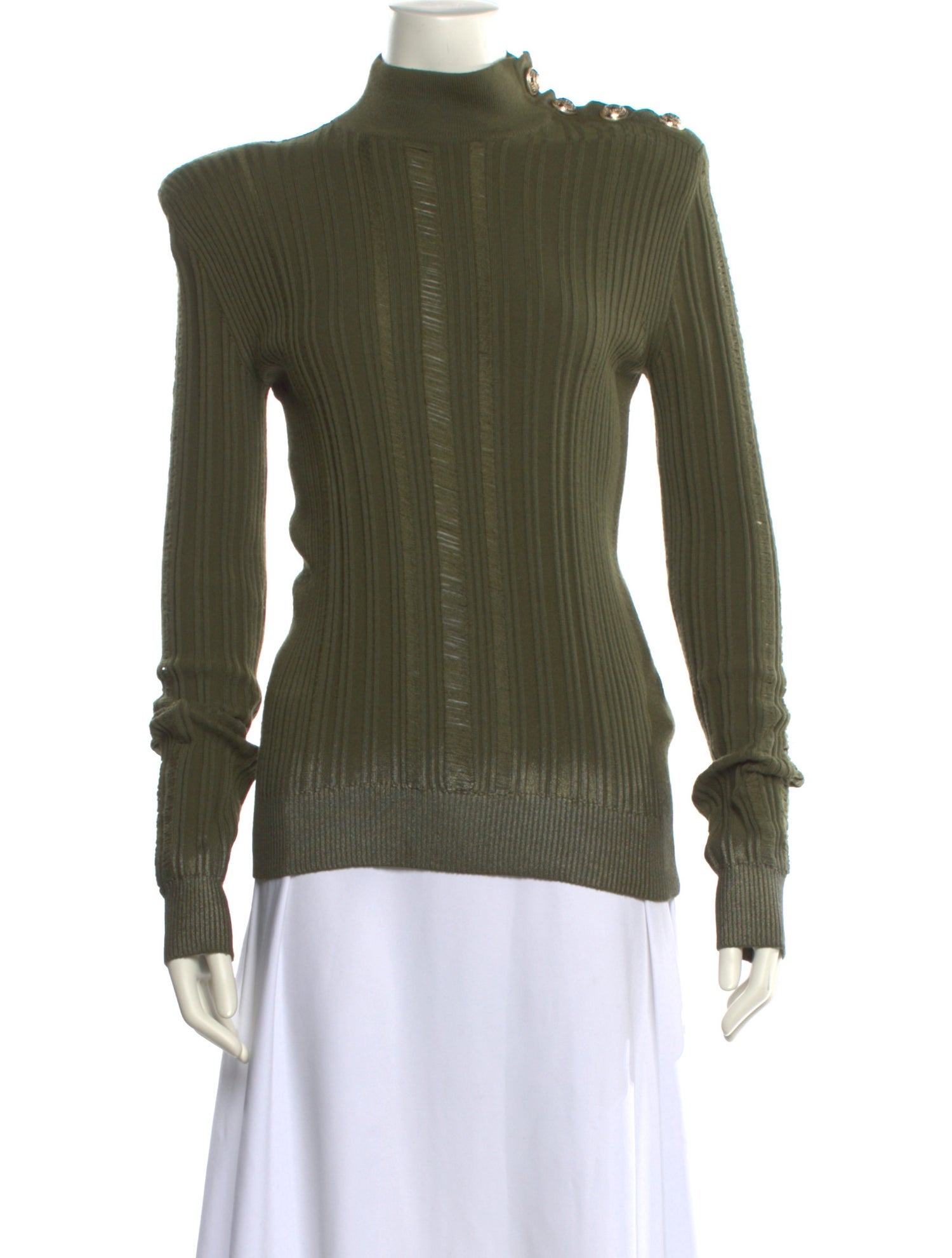 Balmain Virgin Wool Turtleneck Sweater